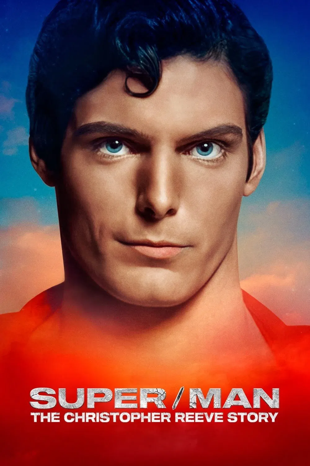 Poster chính thức của phim Phim Tài Liệu "Super/Man: Câu chuyện của Christopher Reeve" (Super/Man: The Christopher Reeve Story - 2024), với sự tham gia của diễn viên Christopher Reeve và Will Reeve.