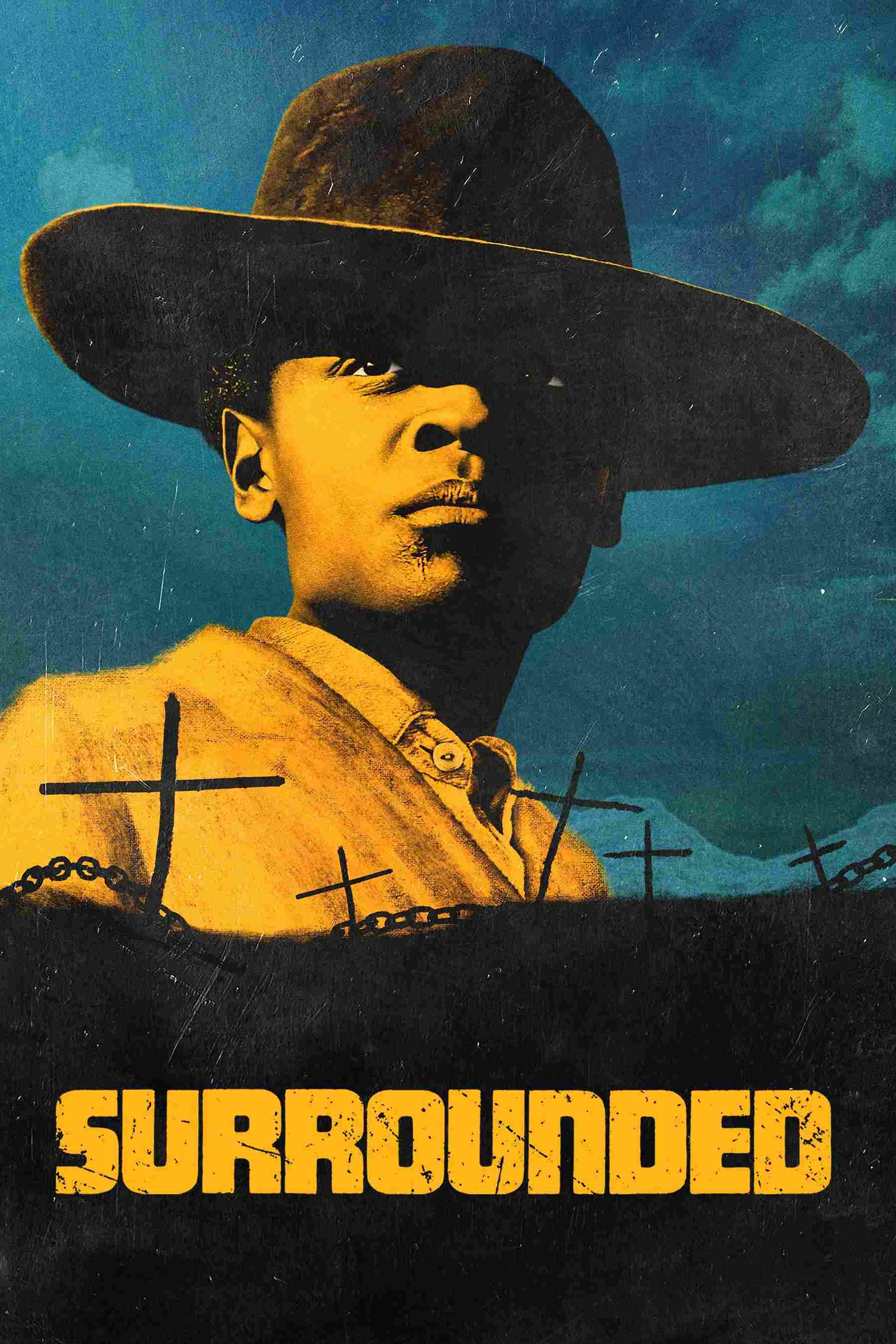 Poster chính thức của phim Phim Miền Tây, Phim Hành Động "Surrounded" (Surrounded - 2023), với sự tham gia của diễn viên Letitia Wright và Jamie Bell.