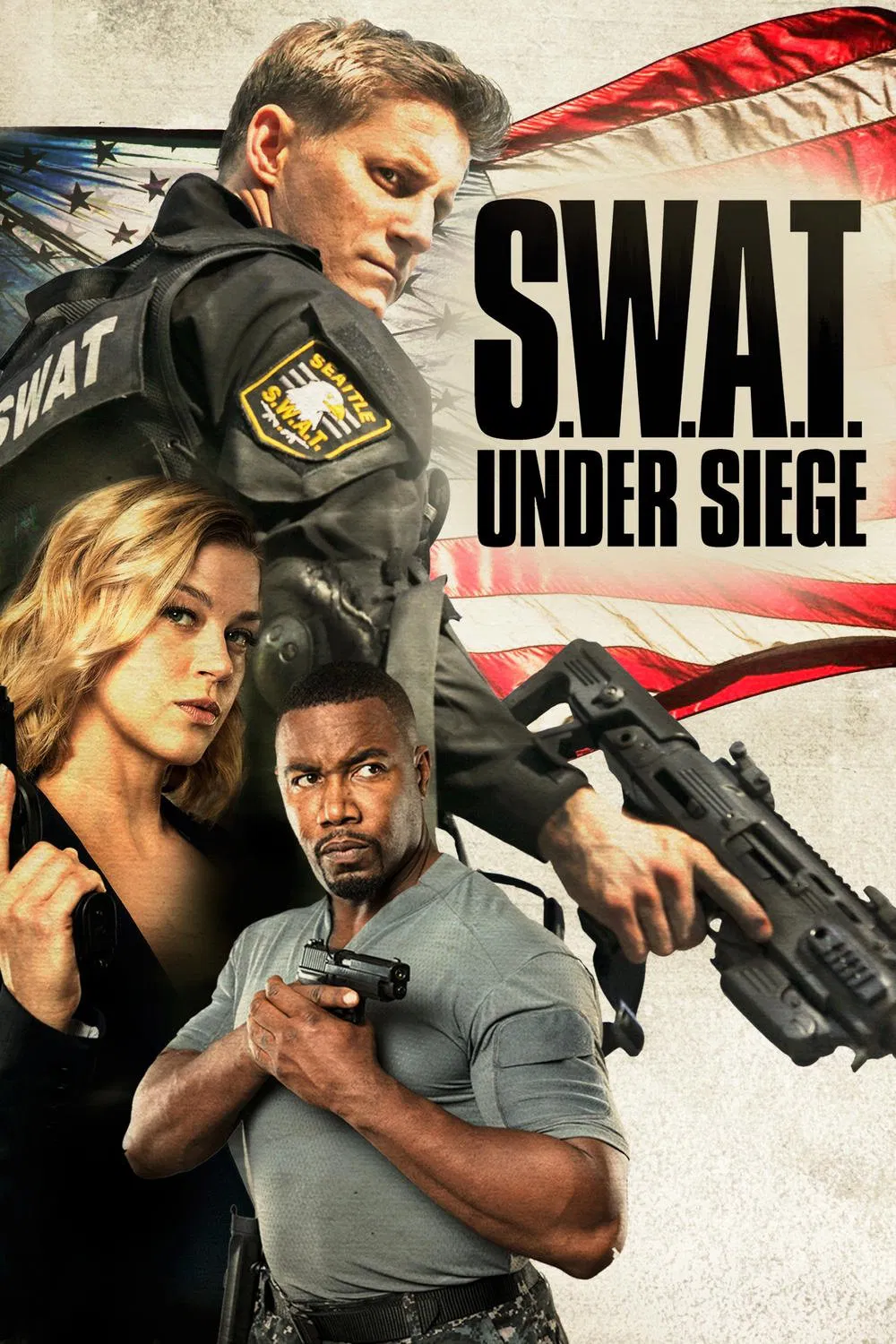 Poster chính thức của phim Phim Hành Động, Phim Hình Sự "S.W.A.T.: Giữa Vòng Vây" (S.W.A.T.: Under Siege - 2017), với sự tham gia của diễn viên Adrianne Palicki và Michael Jai White.