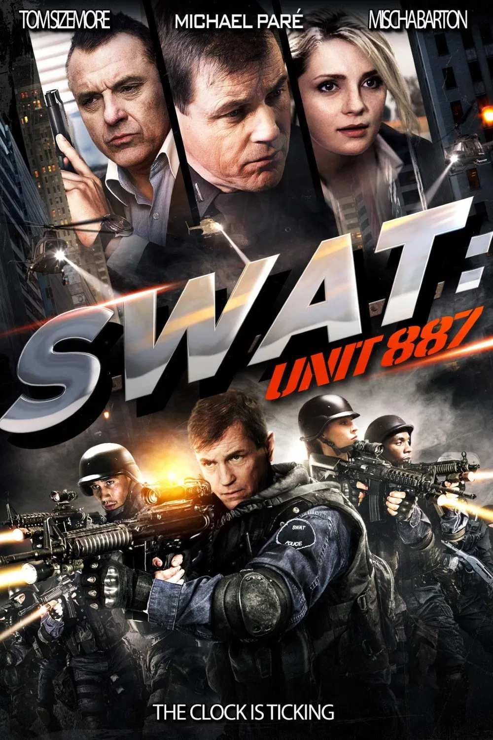 Poster chính thức của phim Phim Giật Gân, Phim Hành Động "Swat: Unit 887" (Swat: Unit 887 - 2015), với sự tham gia của diễn viên Tom Sizemore và Mischa Barton.