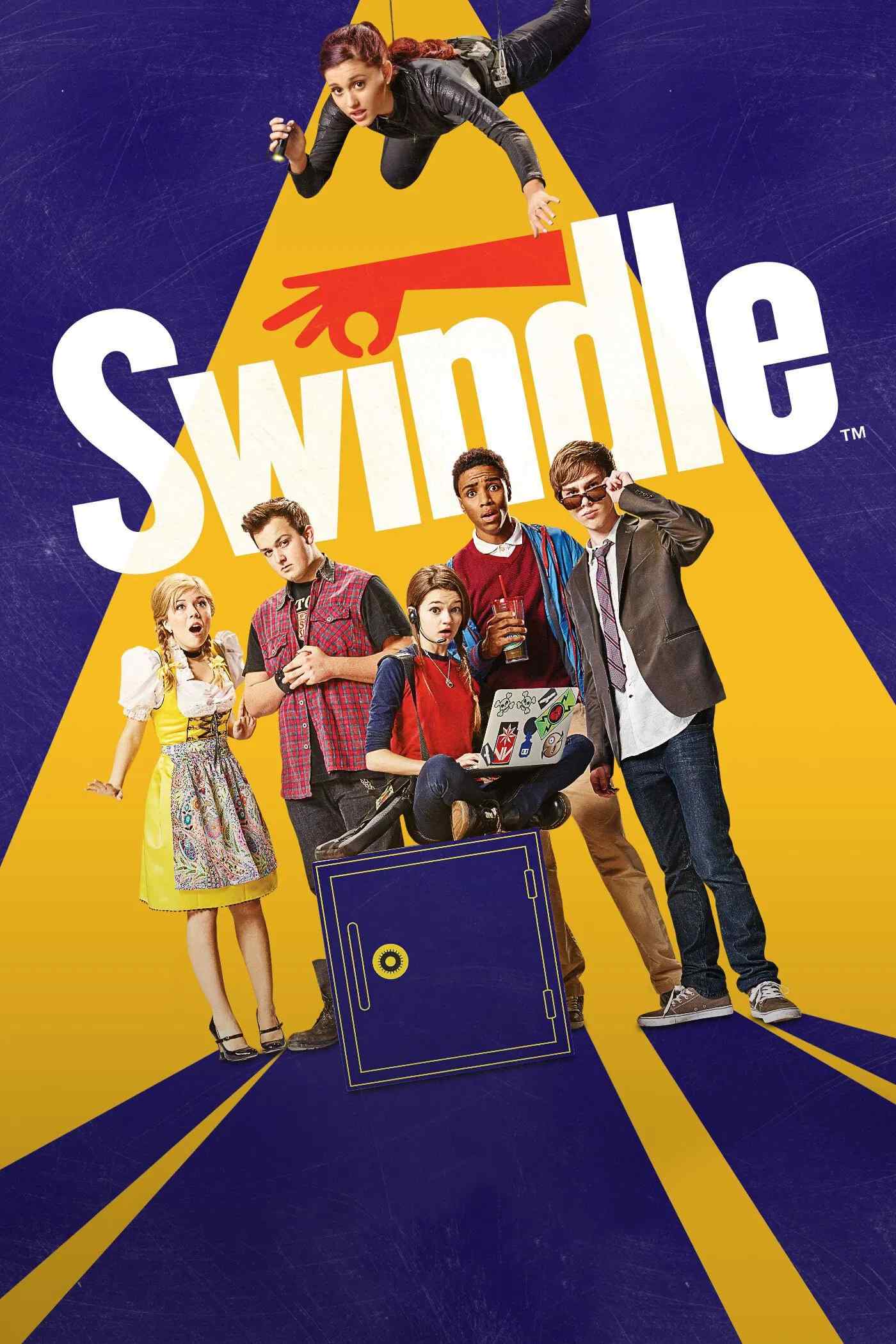 Poster chính thức của phim Phim Hài, Phim Hình Sự "Swindle" (Swindle - 2014), với sự tham gia của diễn viên Jennette McCurdy và Noah Crawford.