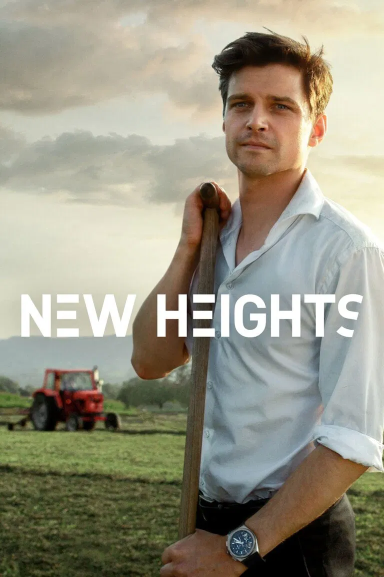 Poster chính thức của phim Phim Tâm Lý "Tầm cao mới" (New Heights - 2021), với sự tham gia của diễn viên Julian Koechlin và Sophie Hutter.