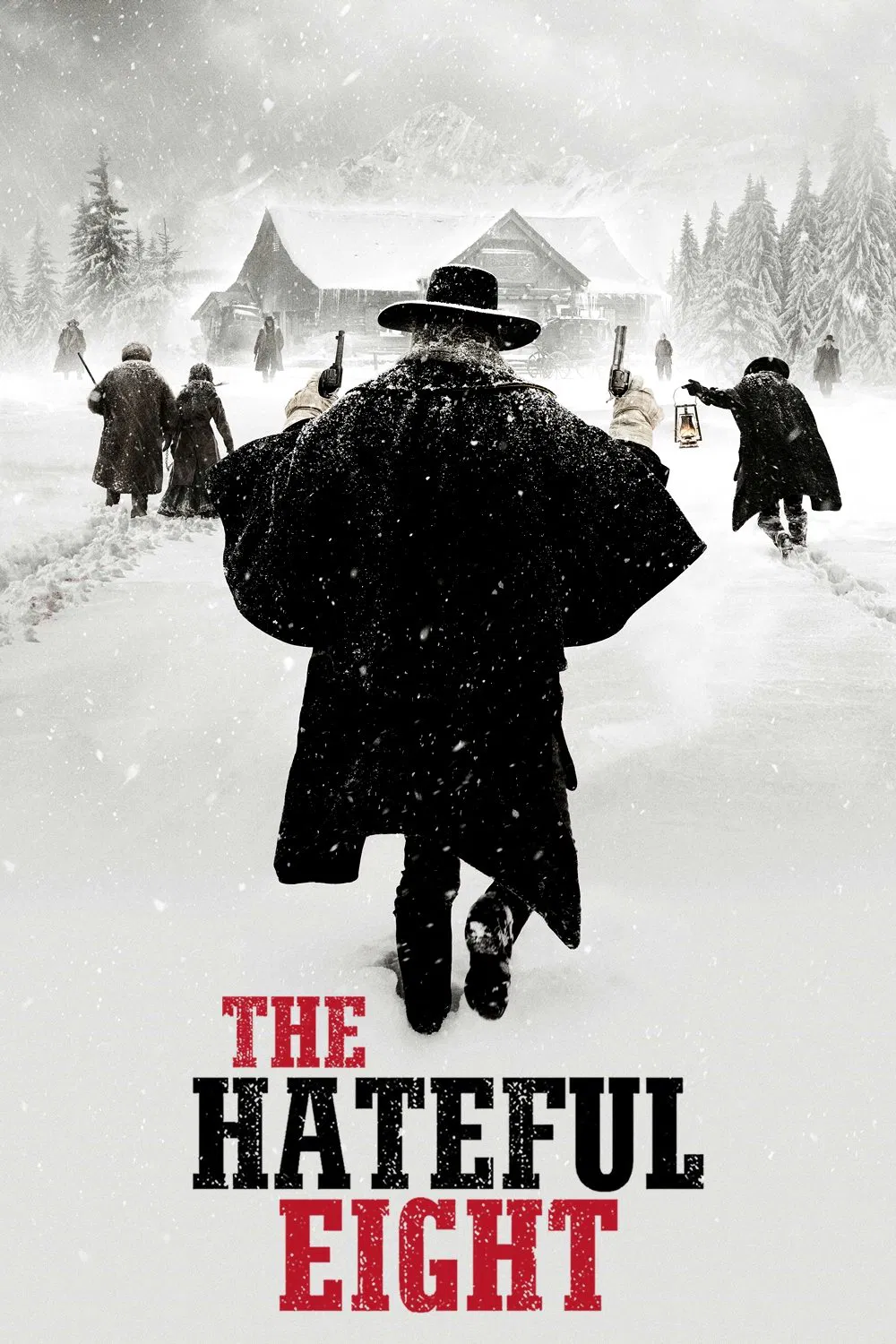 Poster chính thức của phim Phim Tâm Lý, Phim Bí Ẩn "Tám Hận Thù" (The Hateful Eight - 2015), với sự tham gia của diễn viên Samuel L. Jackson và Kurt Russell.
