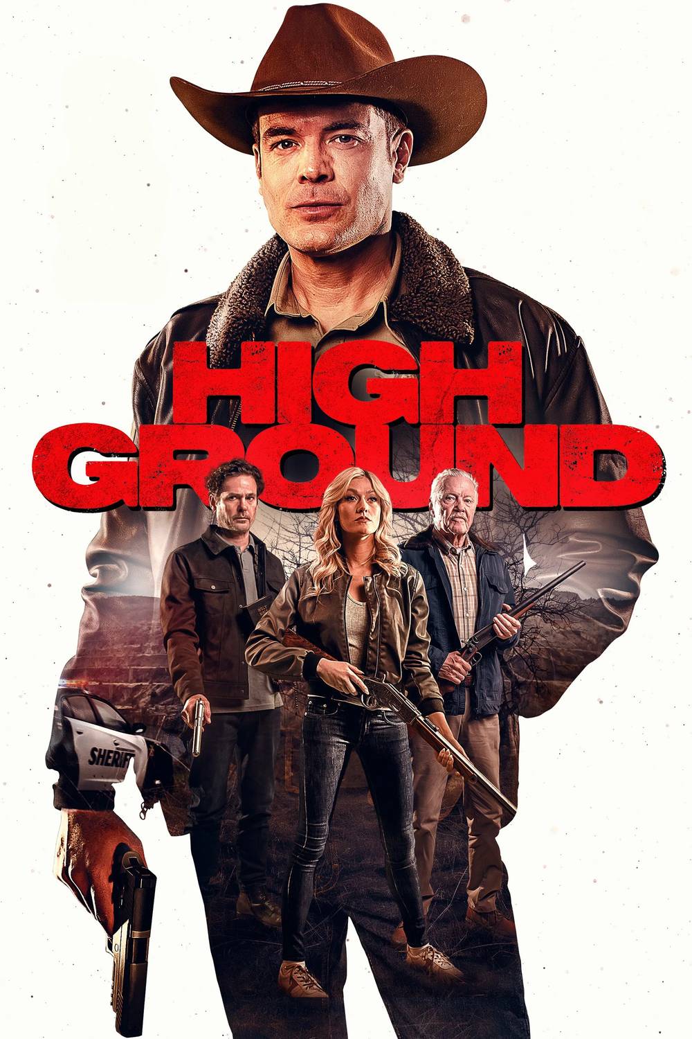 Poster chính thức của phim Phim Giật Gân, Phim Hình Sự "Tầm Ngắm Tử Thần" (High Ground - 2025), với sự tham gia của diễn viên Charlie Weber và Jon Voight.