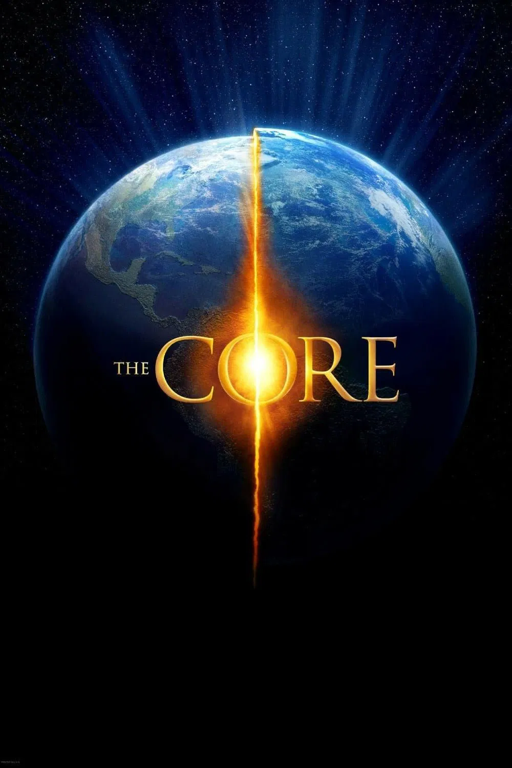 Poster chính thức của phim Phim Viễn Tưởng, Phim Phiêu Lưu "Tâm Trái Đất" (The Core - 2003), với sự tham gia của diễn viên Aaron Eckhart và Hilary Swank.