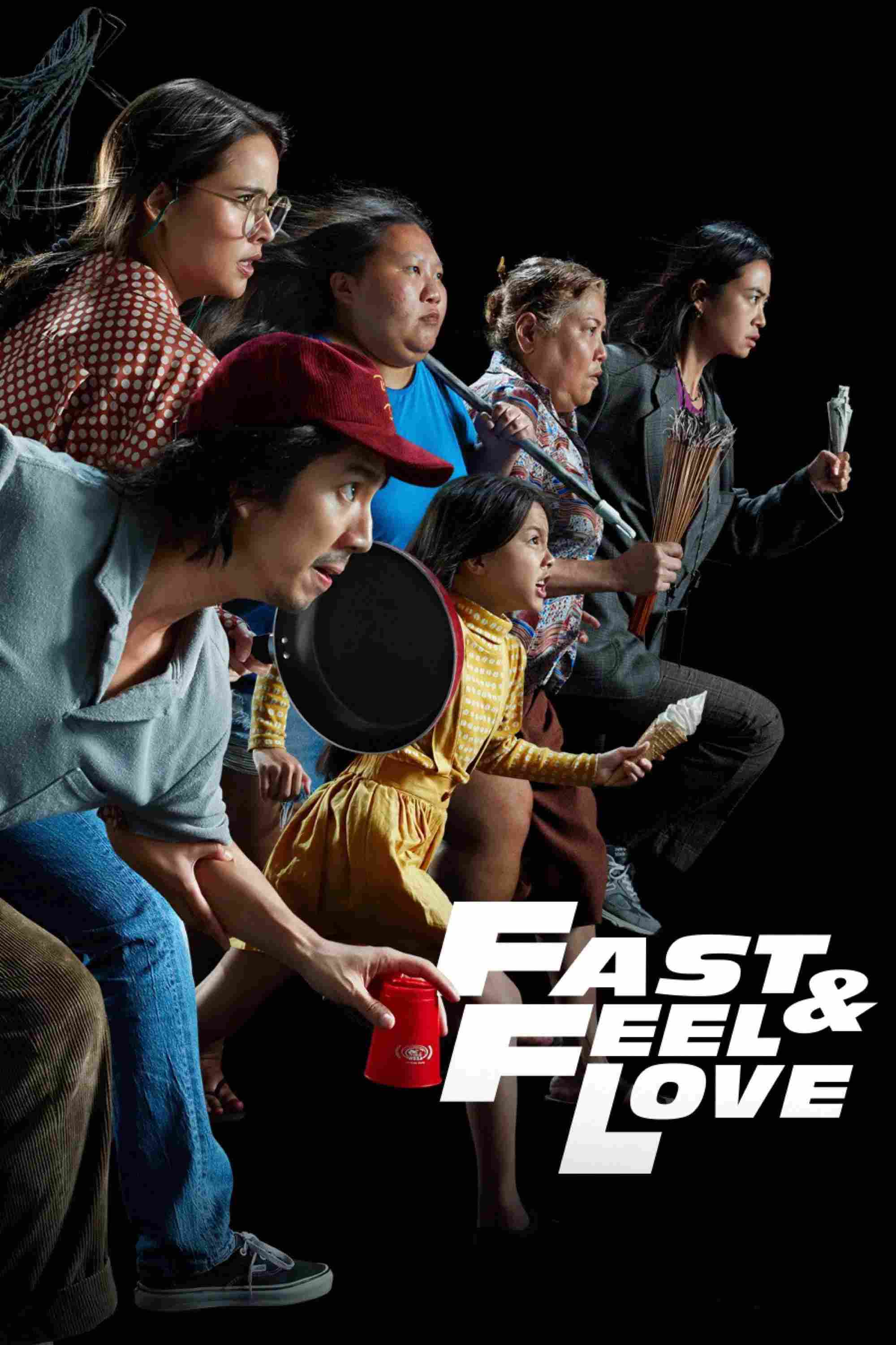 Poster chính thức của phim Phim Hài, Phim Tình Cảm "Tăng Tốc Về Phía Em" (Fast & Feel Love - 2022), với sự tham gia của diễn viên Nat Kitcharit và Urassaya Sperbund.