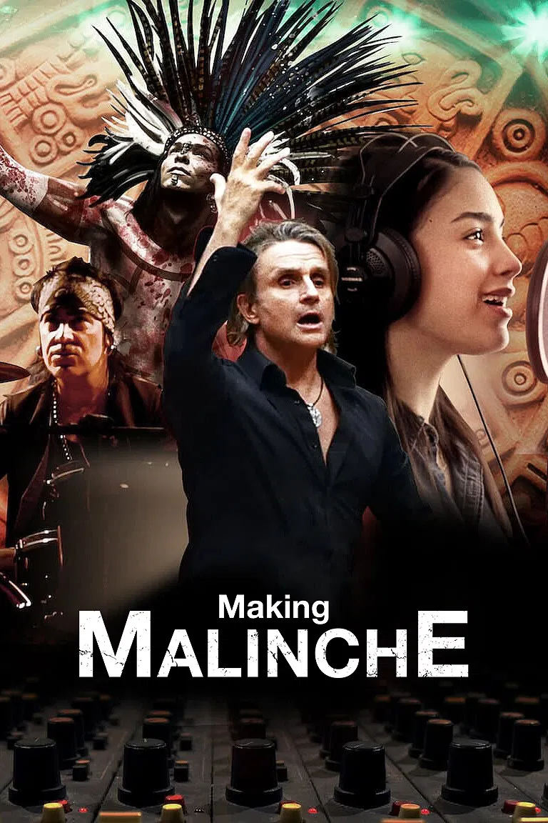 Poster chính thức của phim Phim Tài Liệu, Phim Ca Nhạc "Tạo Nên Vở Nhạc Kịch Malinche: Phim Tài Liệu Từ Nacho Cano" (Making Malinche: A Documentary by Nacho Cano - 2021), với sự tham gia của diễn viên Nacho Cano và Melissa Barrera.