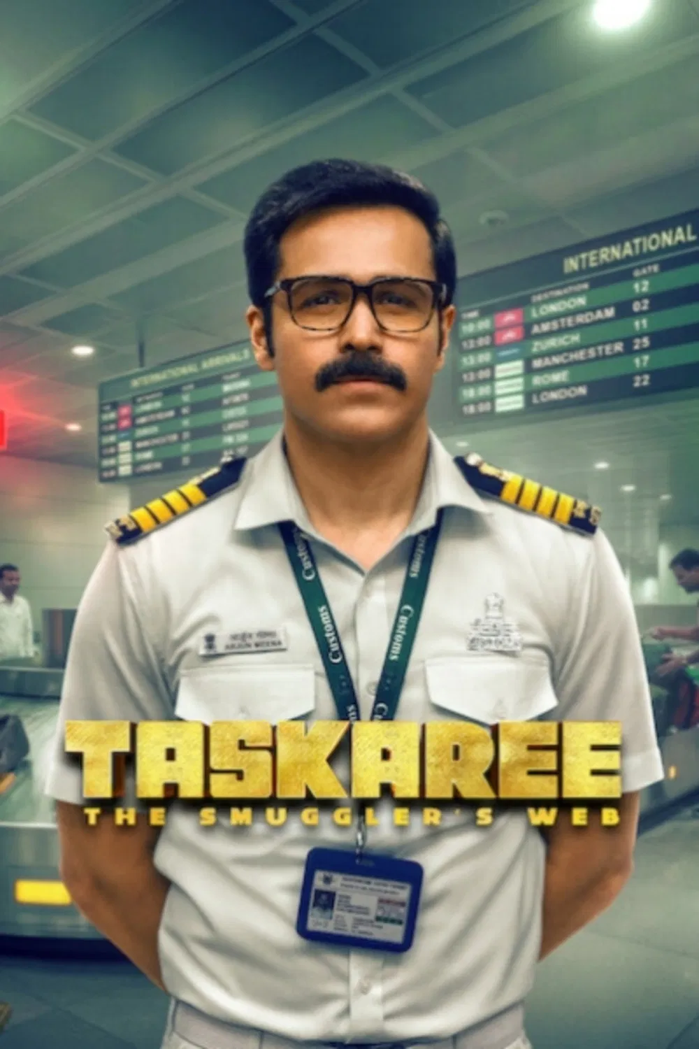 Poster chính thức của phim Phim Hình Sự, Phim Bí Ẩn "Taskaree: Mạng lưới buôn lậu" (Taskaree: The Smuggler's Web - 2026), với sự tham gia của diễn viên Emraan Hashmi và Sharad Kelkar.