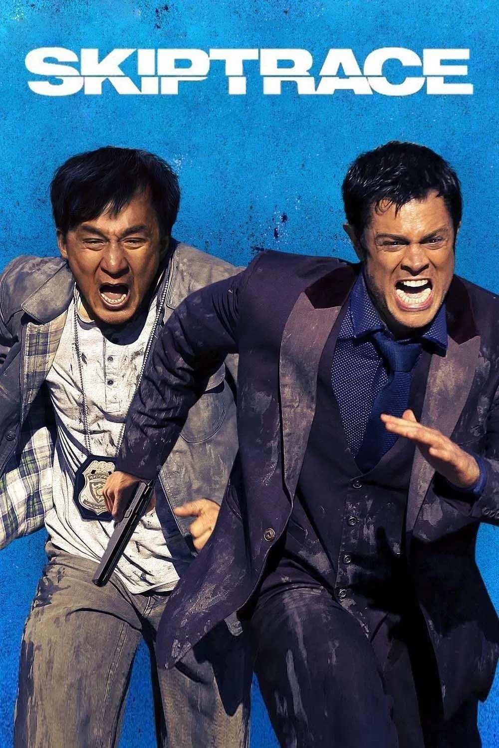 Poster chính thức của phim Phim Hành Động, Phim Phiêu Lưu "Tẩu Thoát Ngoạn Mục" (Skiptrace - 2016), với sự tham gia của diễn viên Thành Long và Johnny Knoxville.