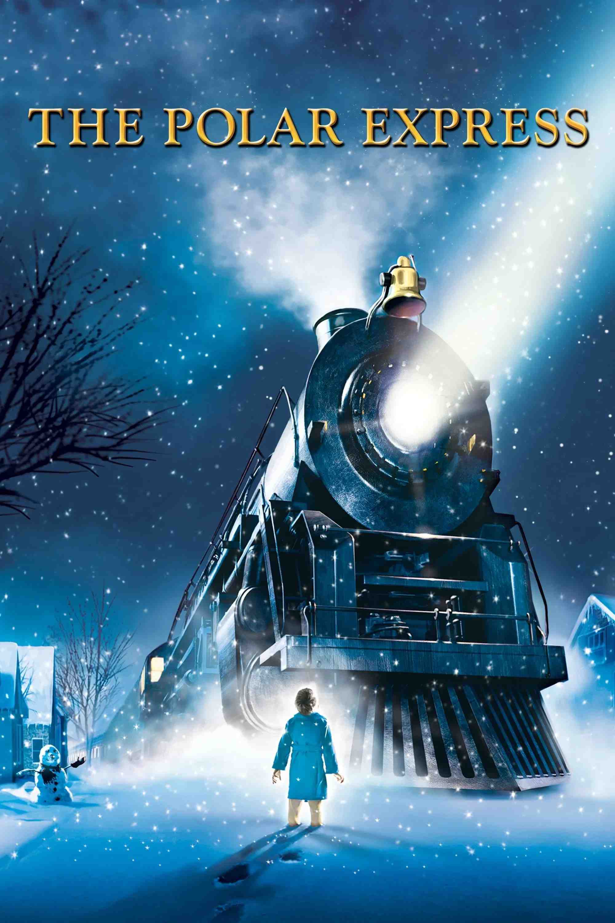 Poster chính thức của phim Phim Hoạt Hình, Phim Phiêu Lưu "Tàu Tốc Hành Bắc Cực" (The Polar Express - 2004), với sự tham gia của diễn viên Tom Hanks và Leslie Zemeckis.