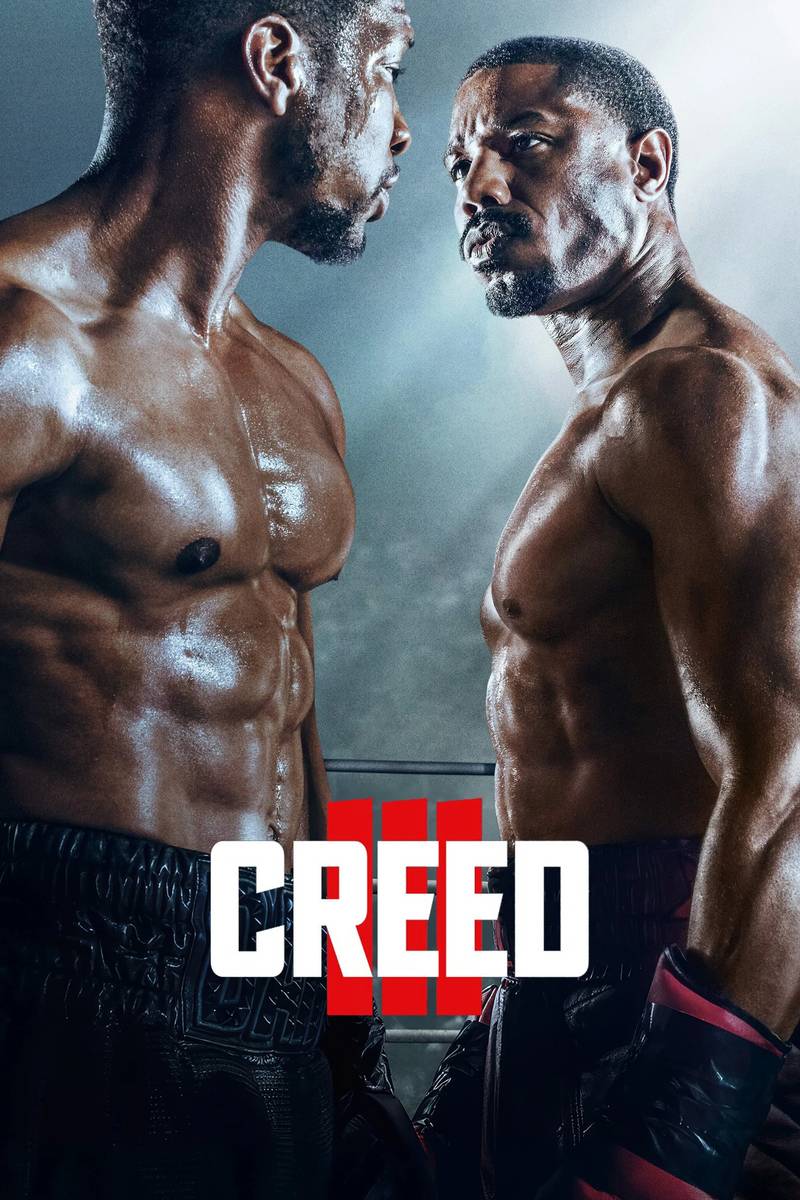 Poster chính thức của phim Phim Tâm Lý, Phim Hành Động "Tay Đấm Huyền Thoại 3" (Creed III - 2023), với sự tham gia của diễn viên Michael B. Jordan và Tessa Thompson.