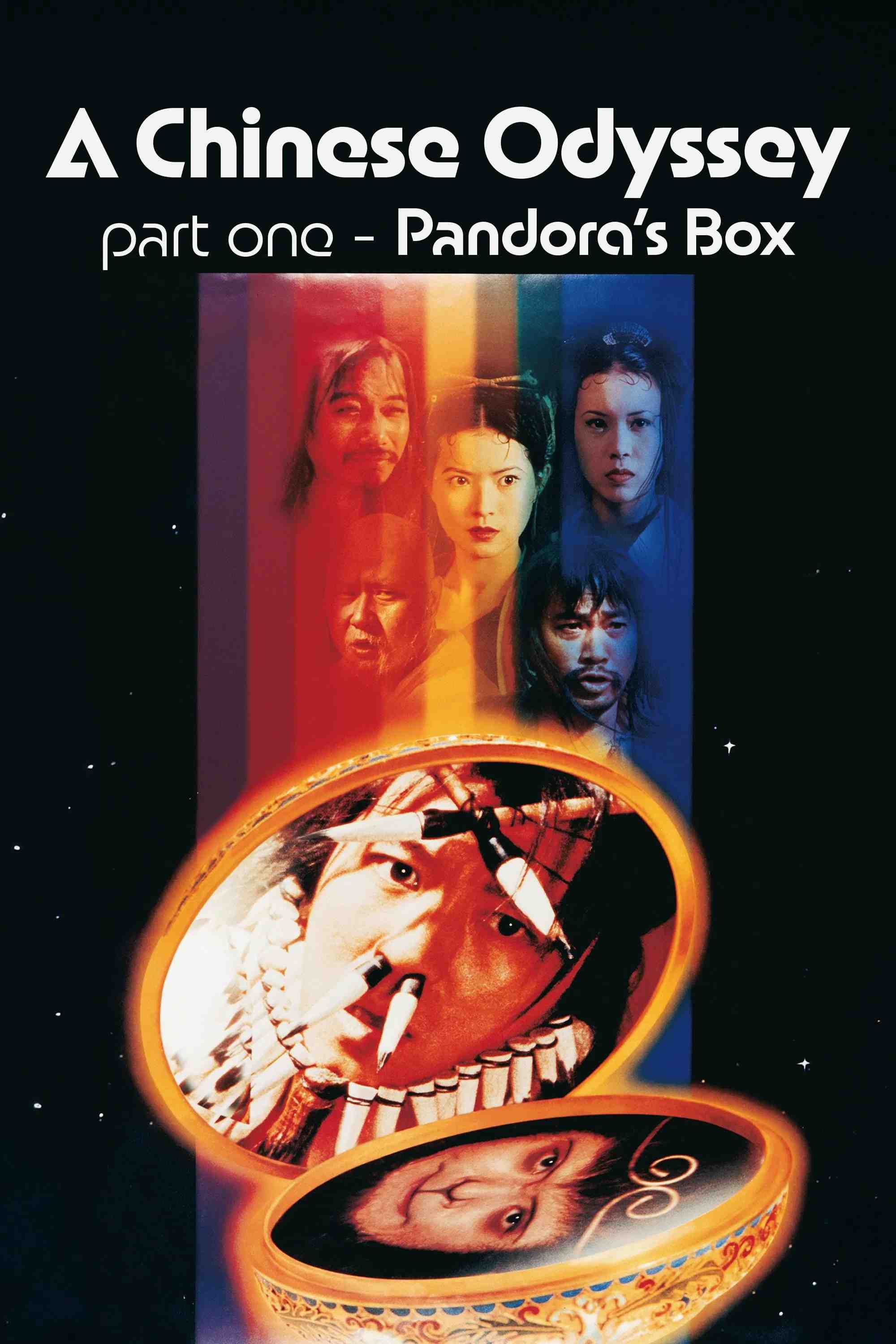 Poster chính thức của phim Phim Hành Động, Phim Phiêu Lưu "Tây Du Ký: Nguyệt Quang Bảo Hộp" (A Chinese Odyssey Part One: Pandora's Box - 1995), với sự tham gia của diễn viên Châu Tinh Trì và Ngô Mạnh Đạt.