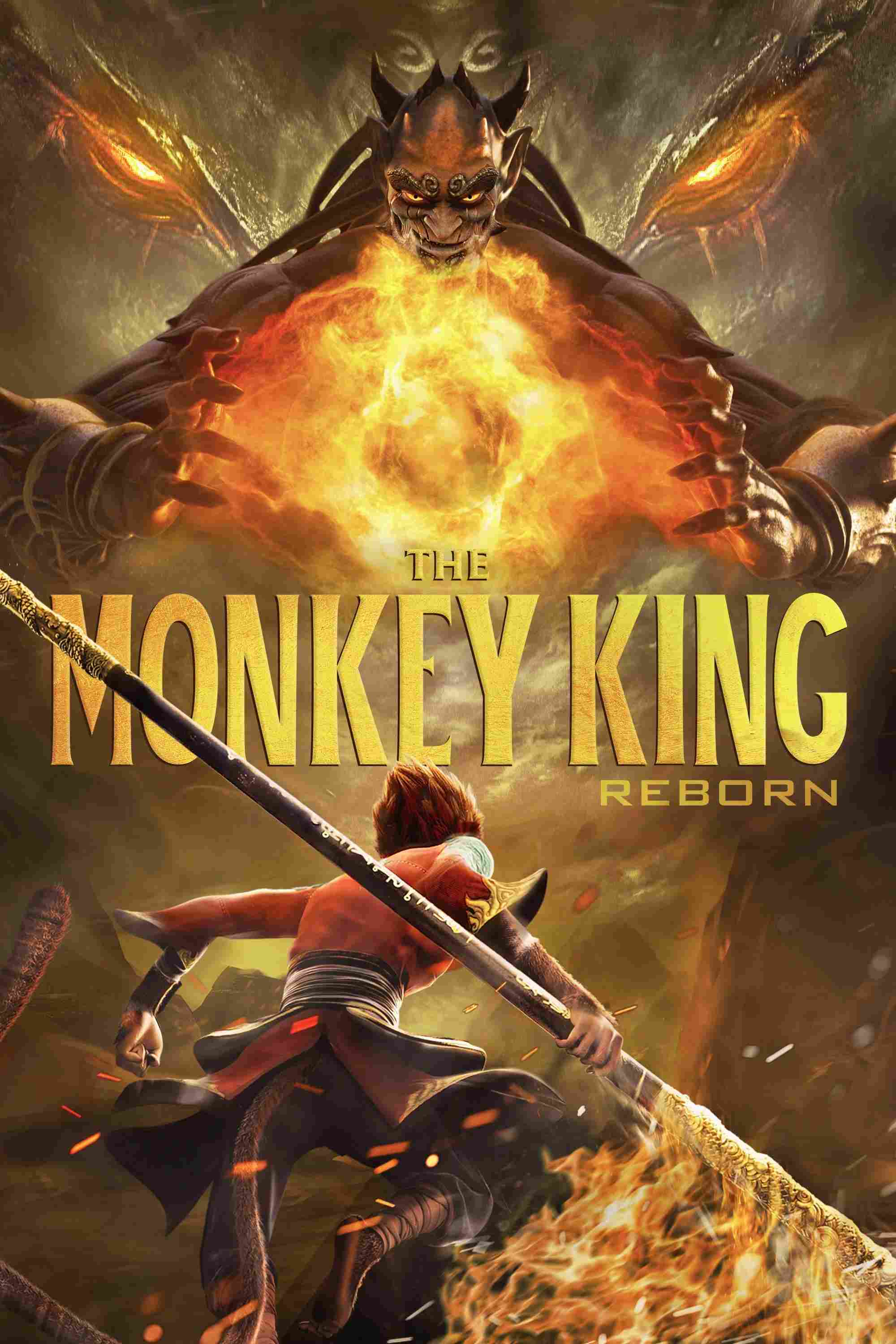 Poster chính thức của phim Phim Hoạt Hình, Phim Hành Động "Tây Du Ký: Tái Thế Yêu Vương" (The Monkey King: Reborn - 2021), với sự tham gia của diễn viên Jiang Bian và Haiting Cai.