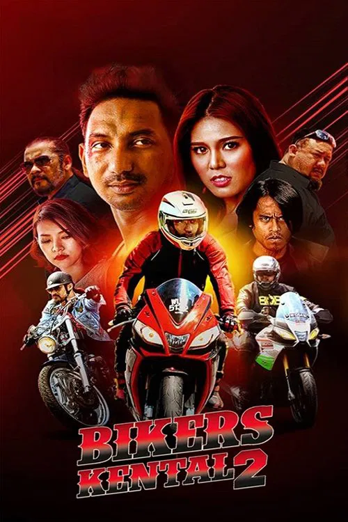Poster chính thức của phim Phim Hài, Phim Phiêu Lưu "Tay lái cứng cựa 2" (Bikers Kental 2 - 2019), với sự tham gia của diễn viên Zizan Razak và Awie.