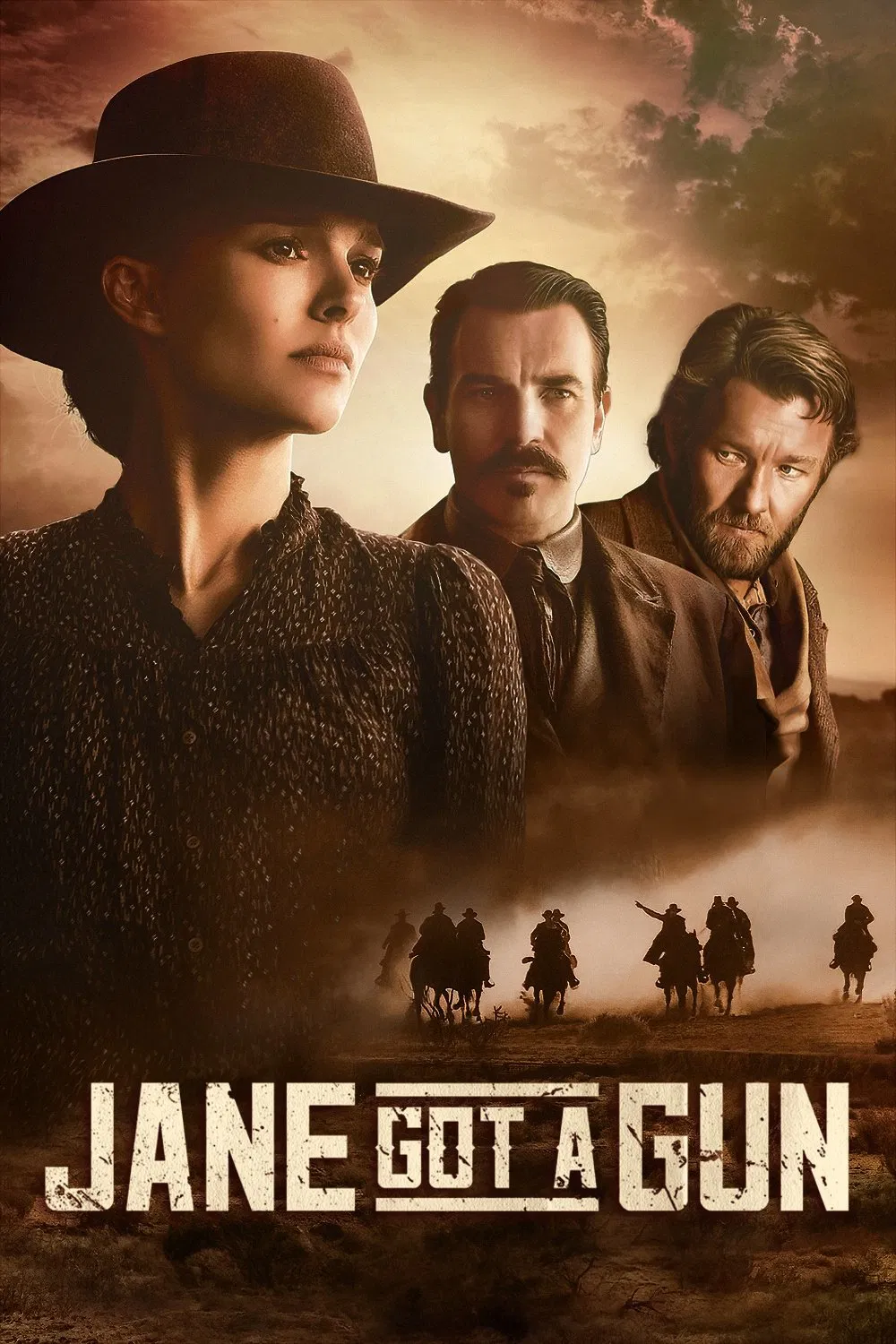 Poster chính thức của phim Phim Miền Tây, Phim Hành Động "Tay Súng Nữ Miền Tây" (Jane Got a Gun - 2015), với sự tham gia của diễn viên Natalie Portman và Joel Edgerton.
