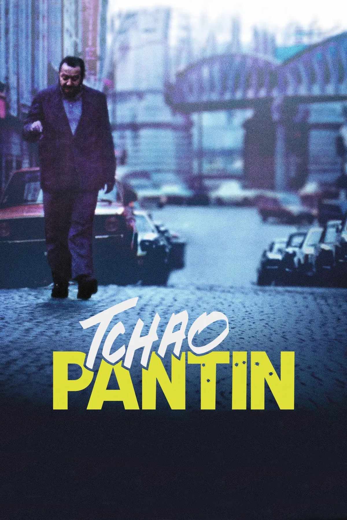 Poster chính thức của phim Phim Tâm Lý, Phim Hình Sự "Tchao Pantin" (So Long, Stooge - 1983), với sự tham gia của diễn viên Coluche và Agnès Soral.