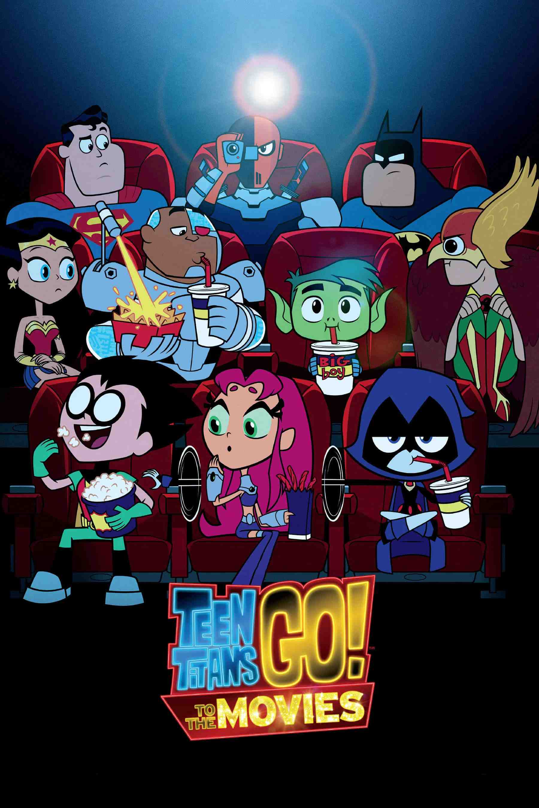 Poster chính thức của phim Phim Hoạt Hình, Phim Hành Động "Teen Titans Go! To the Movies" (Teen Titans Go! To the Movies - 2018), với sự tham gia của diễn viên Greg Cipes và Scott Menville.