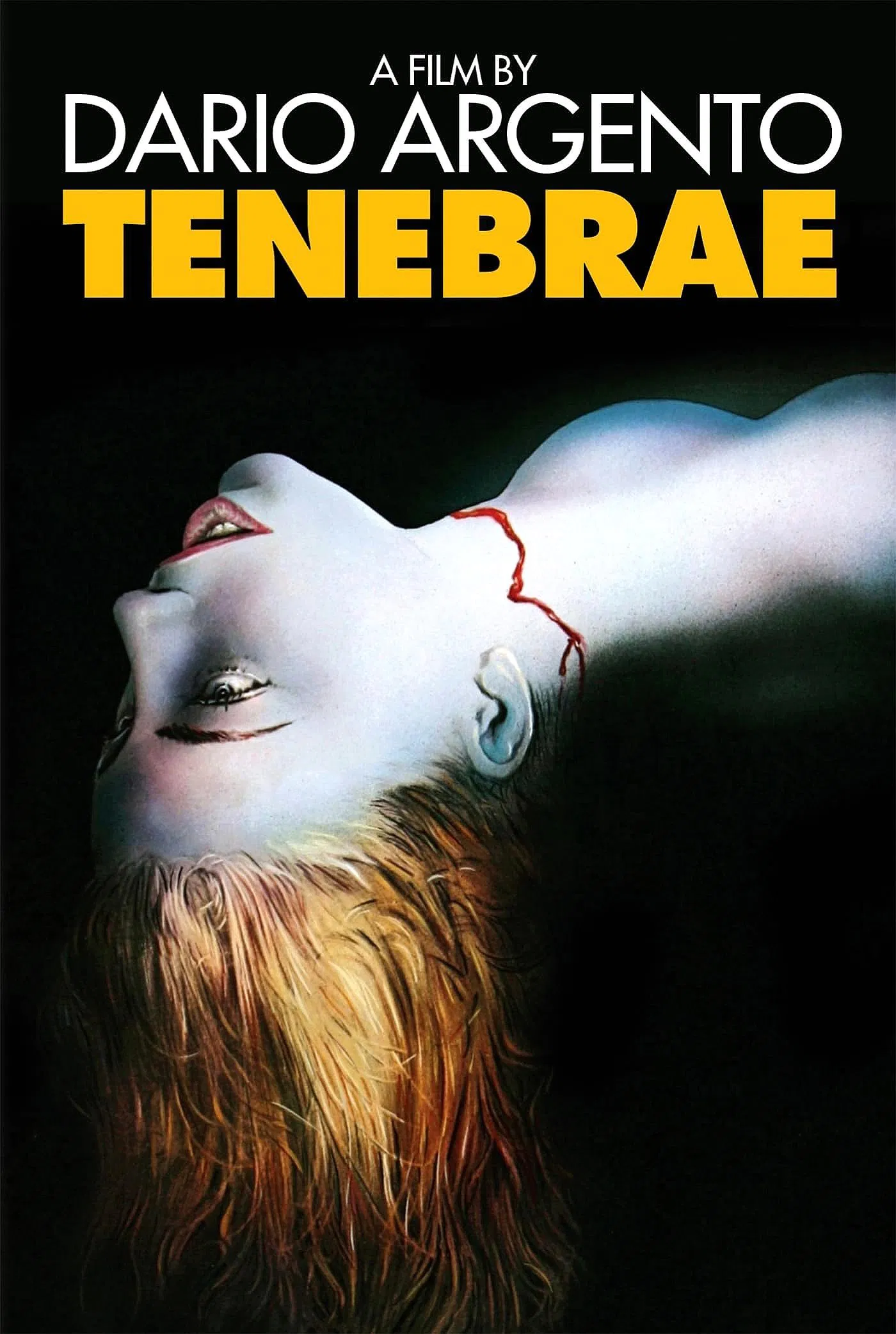 Poster chính thức của phim Phim Kinh Dị, Phim Giật Gân "Tenebre" (Tenebre - 1982), với sự tham gia của diễn viên Anthony Franciosa và John Saxon.