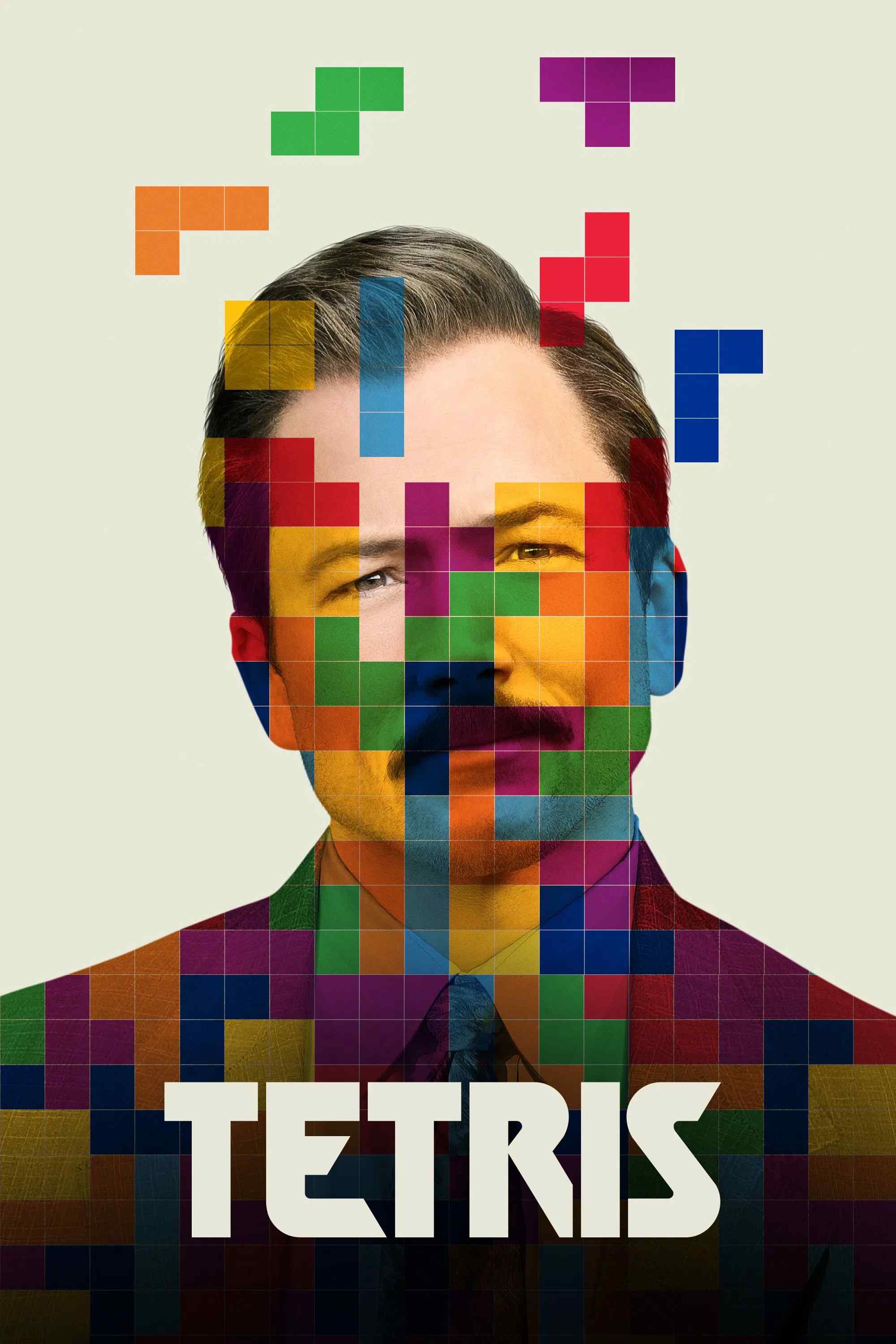 Poster chính thức của phim Phim Giật Gân, Phim Lịch Sử "Tetris" (Tetris - 2023), với sự tham gia của diễn viên Taron Egerton và Nikita Efremov.