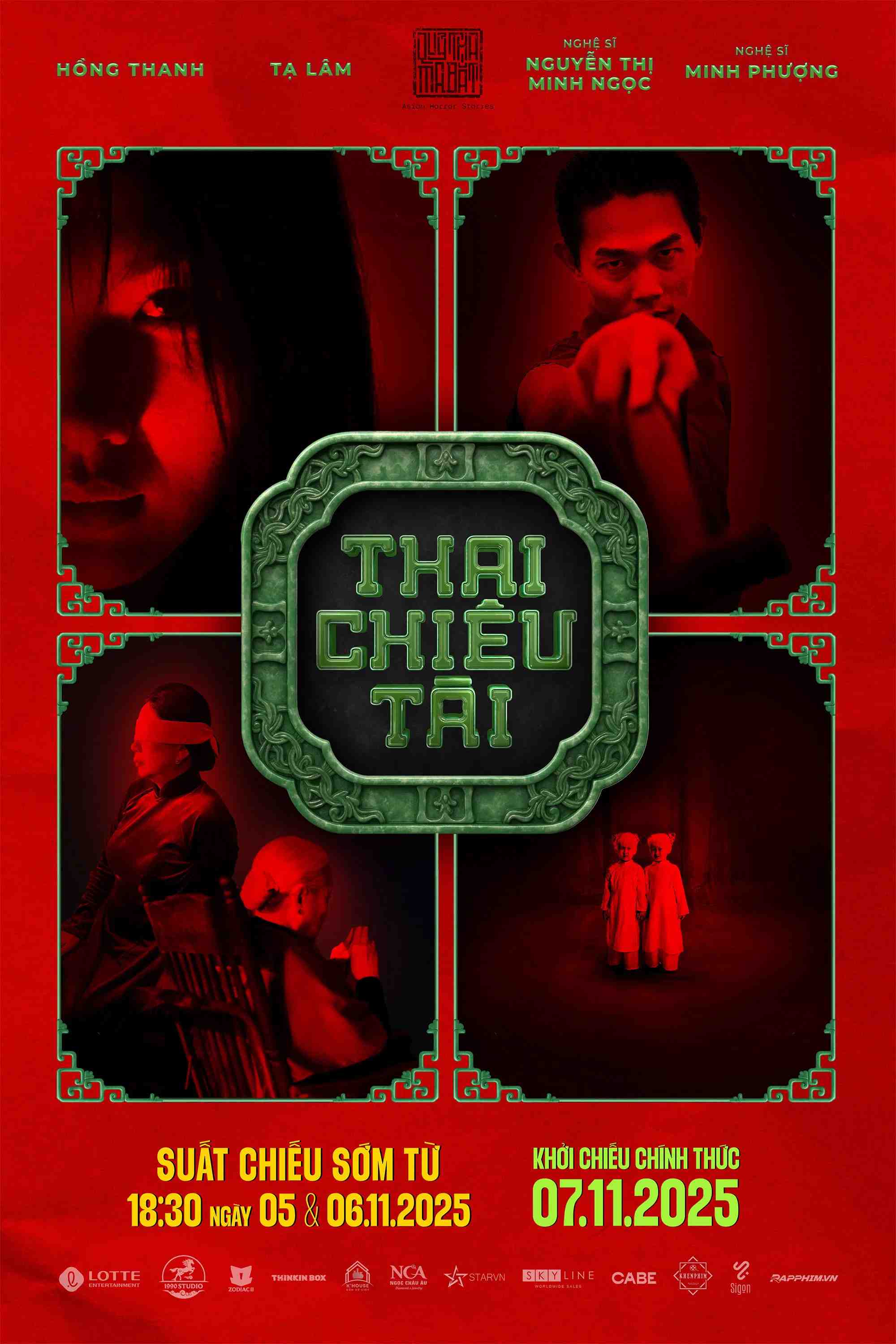 Poster chính thức của phim Phim Kinh Dị, Phim Giật Gân "Thai Chiêu Tài" (Antithesis of Gemini - 2025), với sự tham gia của diễn viên Tạ Lâm.