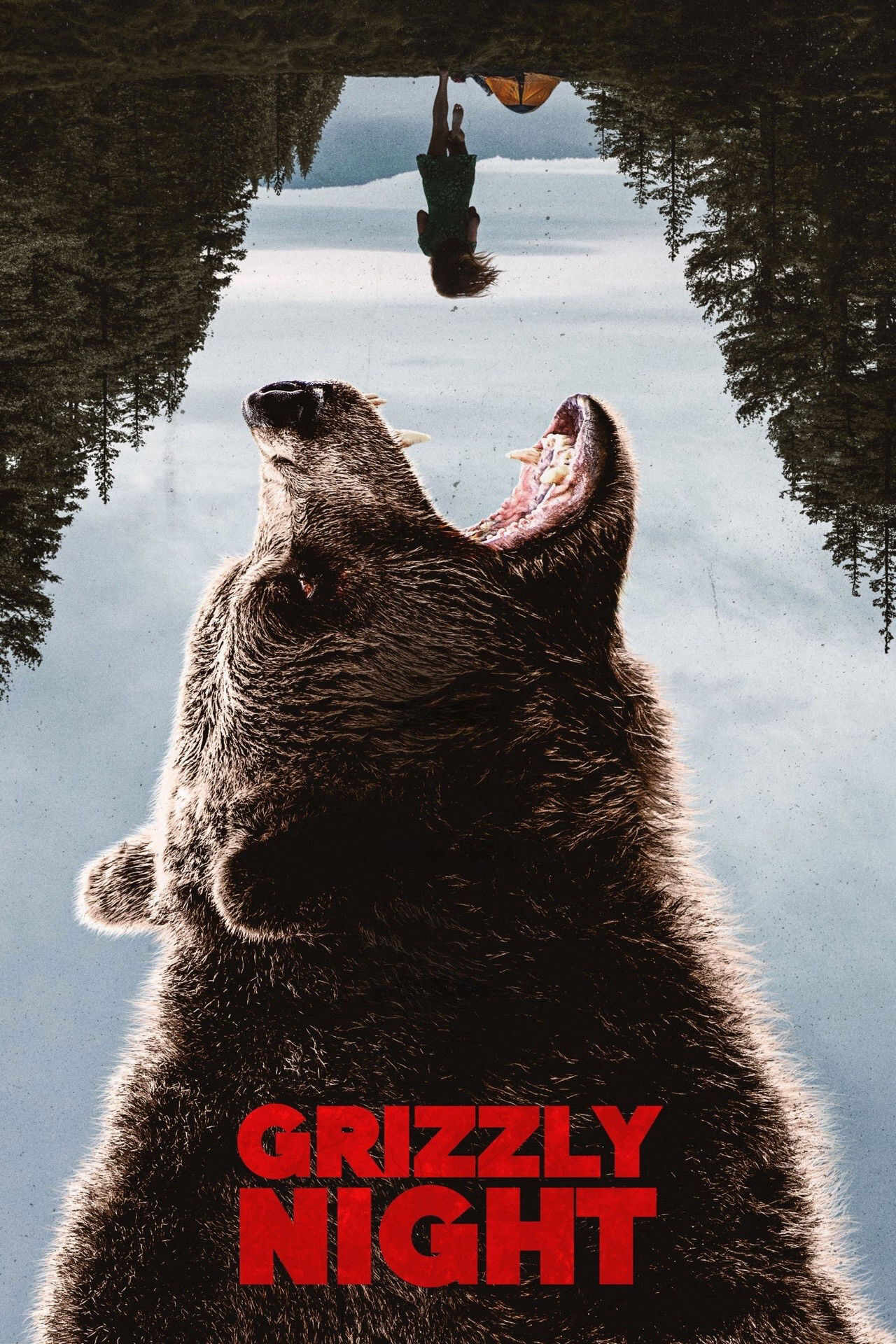 Poster chính thức của phim Phim Kinh Dị, Phim Giật Gân "Thảm Kịch Gấu Nâu" (Grizzly Night - 2026), với sự tham gia của diễn viên Charles Esten và Oded Fehr.
