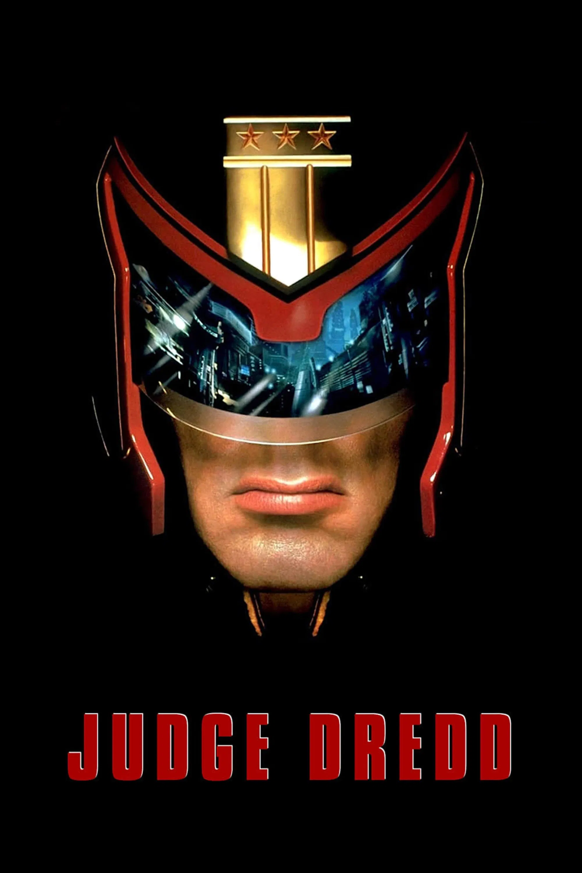 Poster chính thức của phim Phim Viễn Tưởng, Phim Hành Động "Thẩm Phán Dredd" (Judge Dredd - 1995), với sự tham gia của diễn viên Sylvester Stallone và Diane Lane.