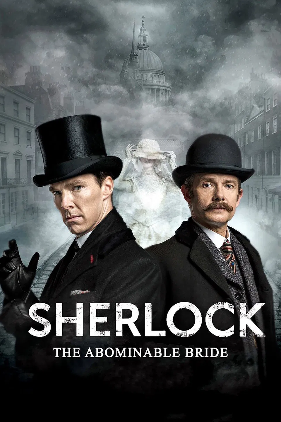 Poster chính thức của phim Phim Hình Sự, Phim Tâm Lý "Thám Tử Sherlock" (Sherlock: The Abominable Bride - 2016), với sự tham gia của diễn viên Benedict Cumberbatch và Martin Freeman.