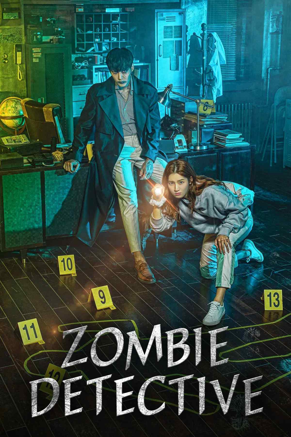 Poster chính thức của phim Phim Viễn Tưởng & Giả Tưởng, Phim Bí Ẩn "Thám Tử Zombie" (Zombie Detective - 2020), với sự tham gia của diễn viên Choi Jin-hyuk và Park Ju-hyun.