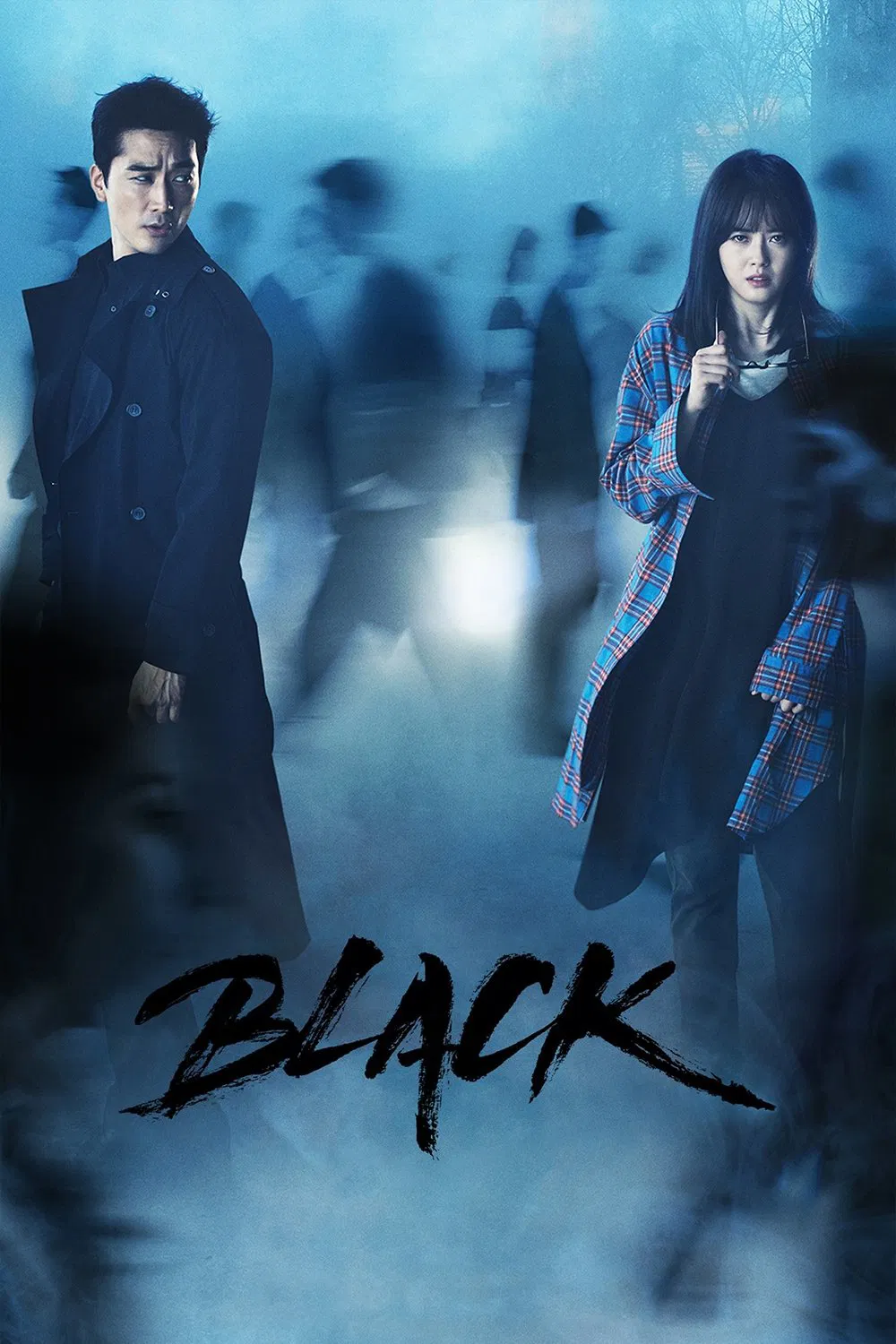 Poster chính thức của phim Phim Viễn Tưởng & Giả Tưởng, Phim Hình Sự "Thần Chết" (Black - 2017), với sự tham gia của diễn viên Song Seung-heon và Go Ara.