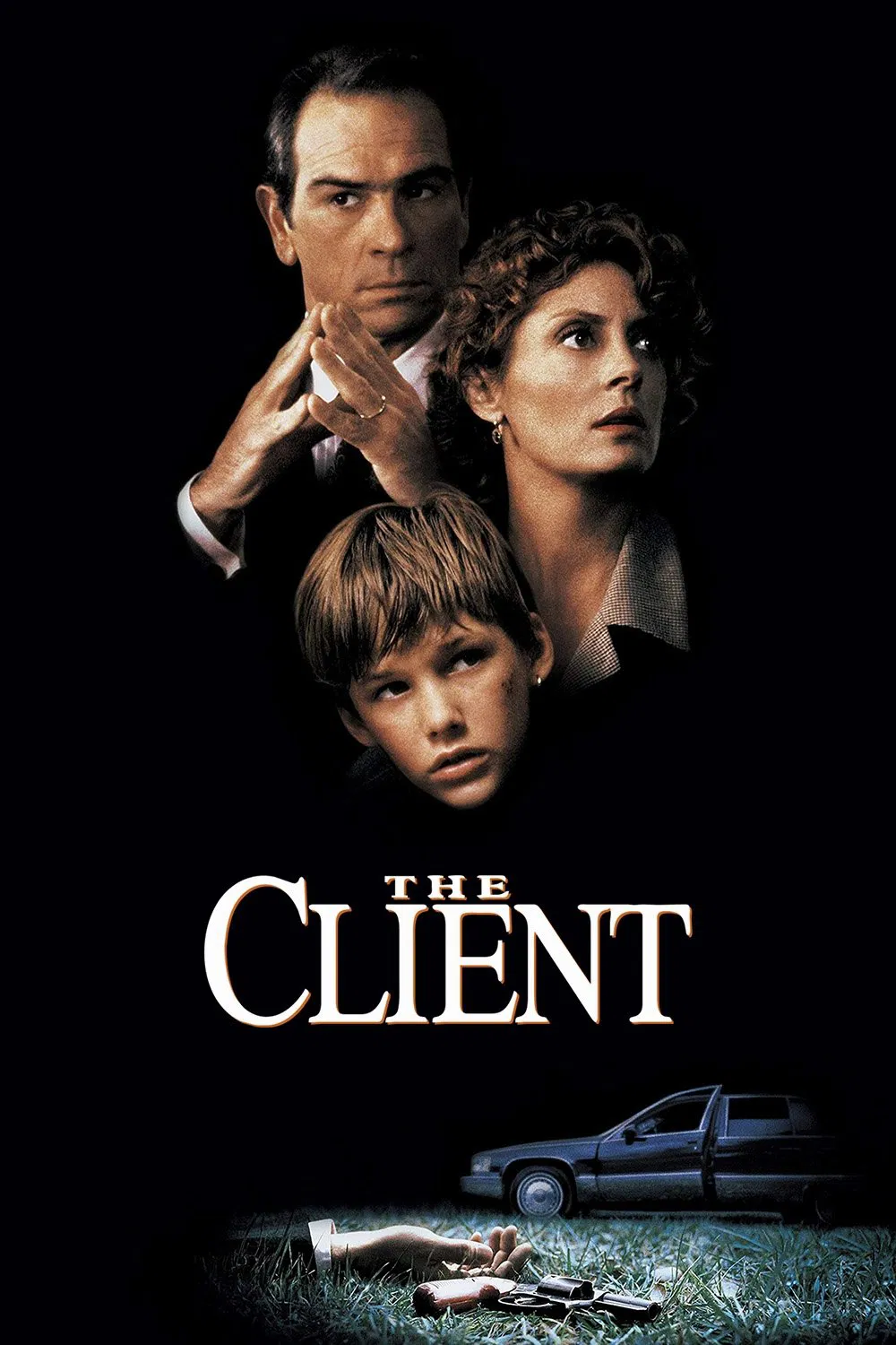 Poster chính thức của phim Phim Tâm Lý, Phim Giật Gân "Thân Chủ" (The Client - 1994), với sự tham gia của diễn viên Brad Renfro và Susan Sarandon.