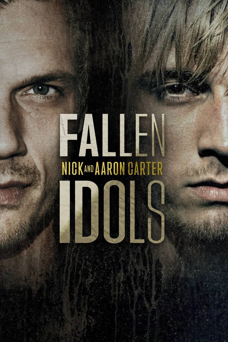 Poster chính thức của phim Phim Tài Liệu, Phim Hình Sự "Thần Tượng Sụp Đổ Nick Và Aaron Carter (Phần 1)" (Fallen Idols: Nick and Aaron Carter - 2024), với sự tham gia của diễn viên Nick Carter và Aaron Carter.