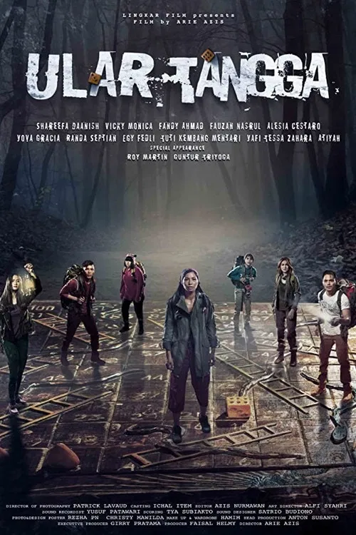 Poster chính thức của phim Phim Phiêu Lưu, Phim Kinh Dị "Thang rắn" (Snakes & Ladder - 2017), với sự tham gia của diễn viên Vicky Monica và Fauzan Nasrul.
