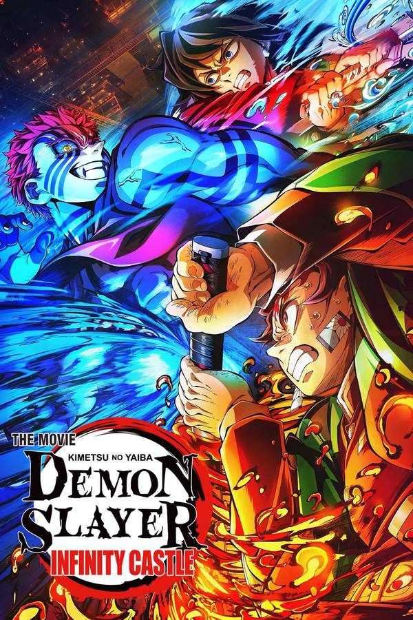 Poster chính thức của phim Phim Hoạt Hình, Phim Hành Động "Thanh Gươm Diệt Quỷ: Vô Hạn Thành" (Demon Slayer: Kimetsu no Yaiba Infinity Castle - 2025), với sự tham gia của diễn viên Harae Natsuki và Hiro Shimono.