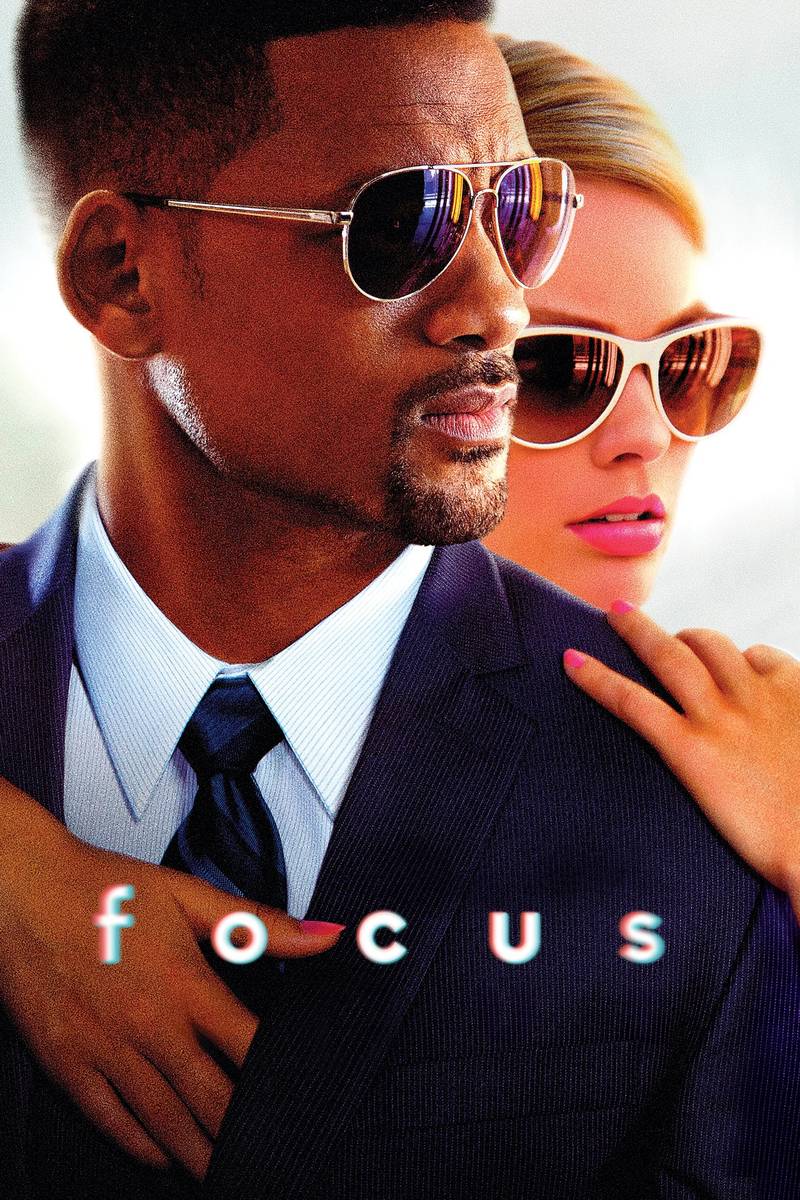 Poster chính thức của phim Phim Tình Cảm, Phim Hài "Thánh Lừa" (Focus - 2015), với sự tham gia của diễn viên Will Smith và Margot Robbie.