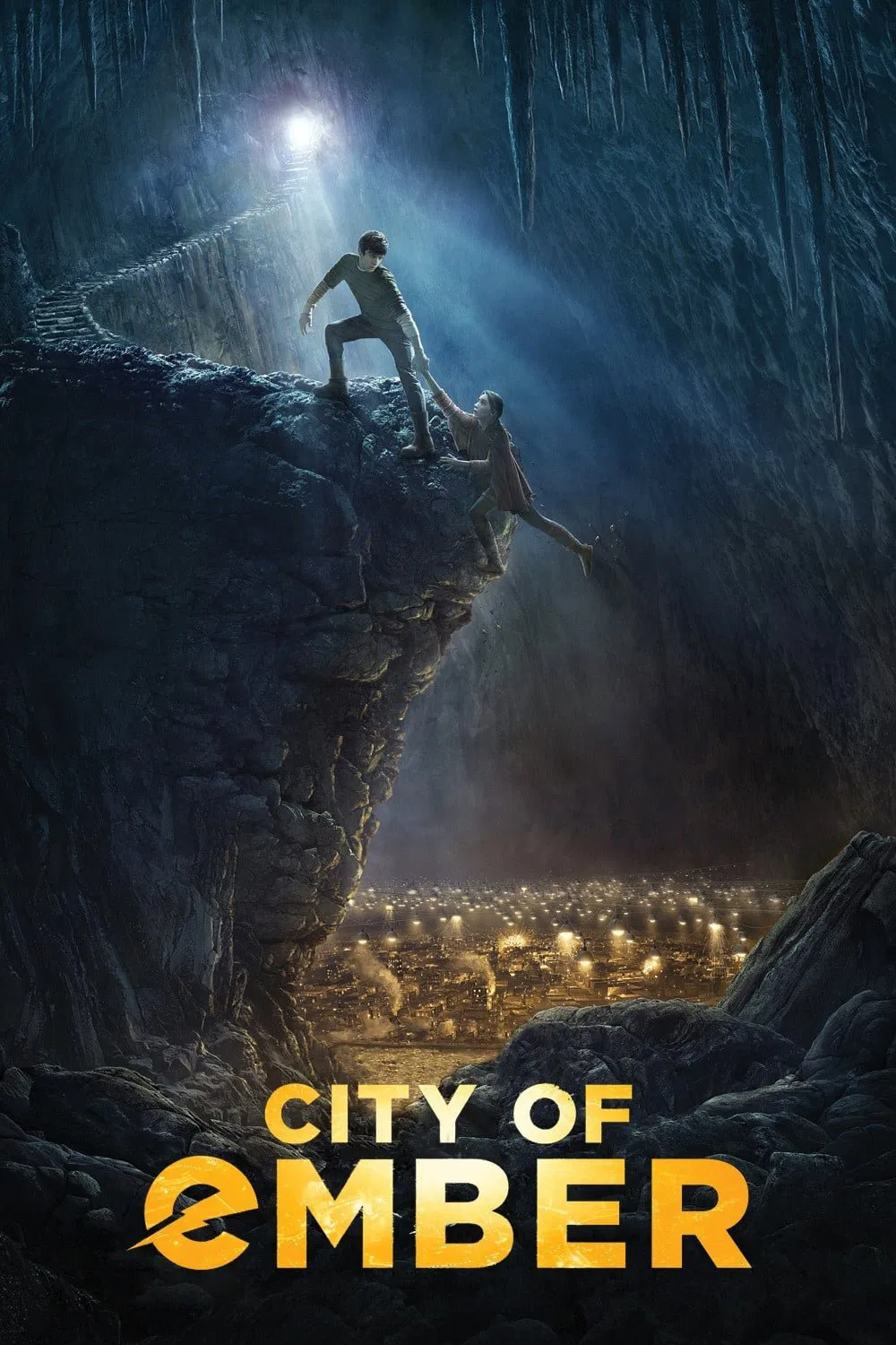Poster chính thức của phim Phim Phiêu Lưu, Phim Gia Đình "Thành Phố Dưới Lòng Đất" (City of Ember - 2008), với sự tham gia của diễn viên Saoirse Ronan và Harry Treadaway.