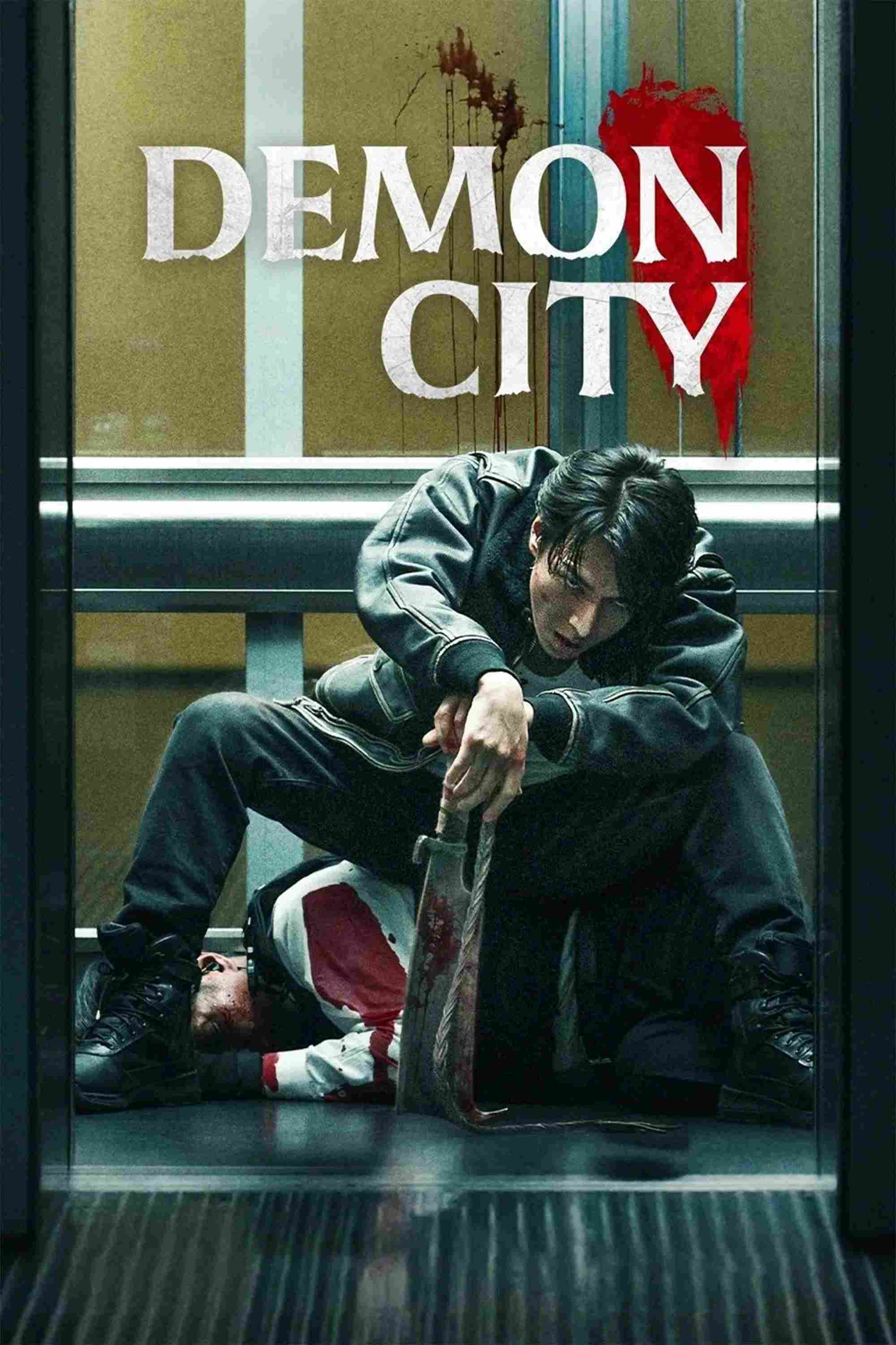 Poster chính thức của phim Phim Hành Động, Phim Hình Sự "Thành phố quỷ" (Demon City - 2025), với sự tham gia của diễn viên Ikuta Toma và Higashide Masahiro.
