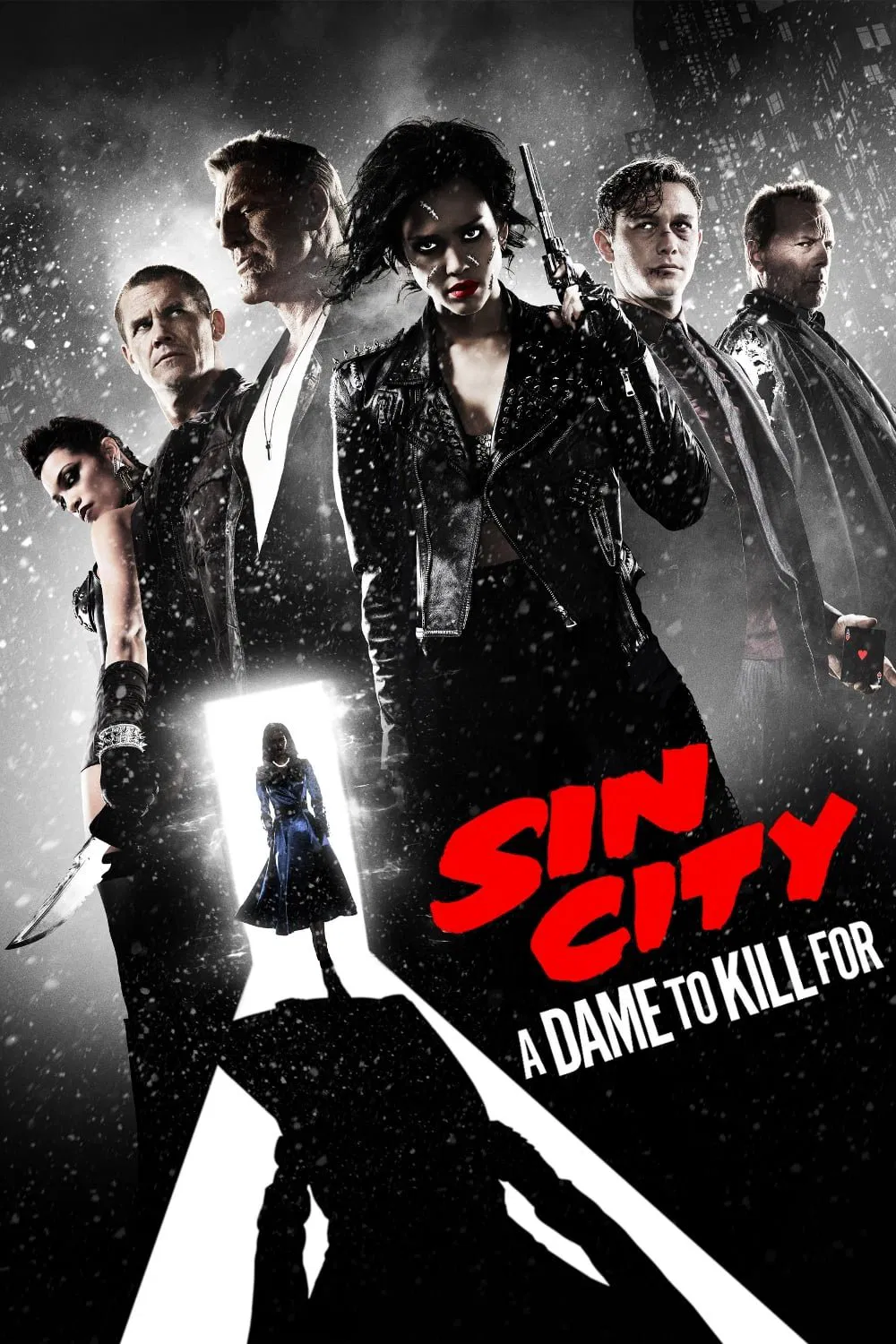 Poster chính thức của phim Phim Hành Động, Phim Hình Sự "Thành Phố Tội Ác 2" (Sin City: A Dame to Kill For - 2014), với sự tham gia của diễn viên Jessica Alba và Bruce Willis.
