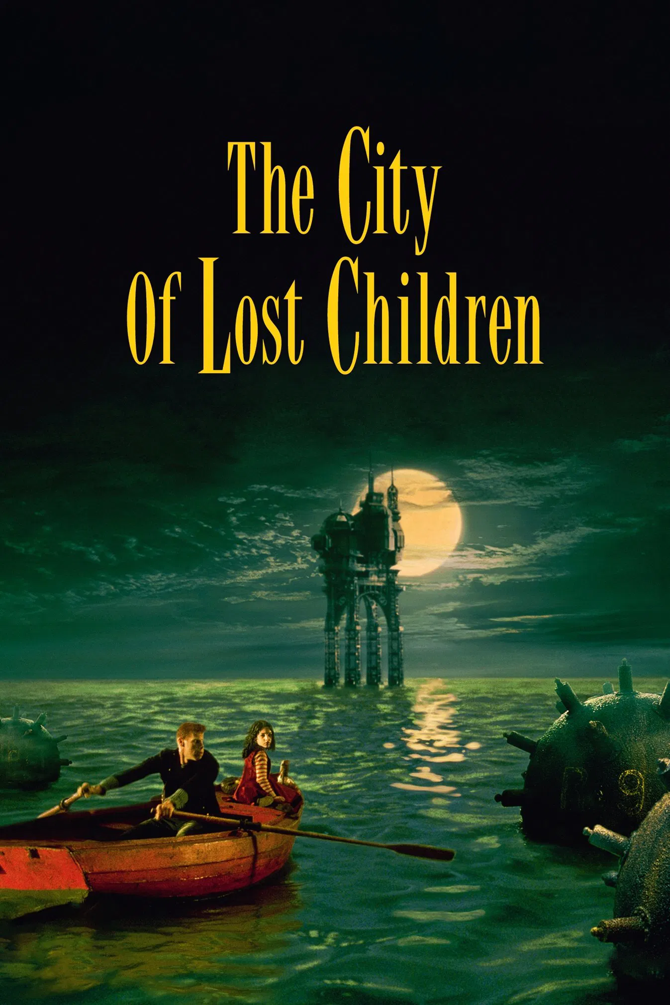 Poster chính thức của phim Phim Giả Tượng, Phim Viễn Tưởng "Thành Phố Trẻ Em Bị Mất Tích" (The City of Lost Children - 1995), với sự tham gia của diễn viên Ron Perlman và Dominique Pinon.
