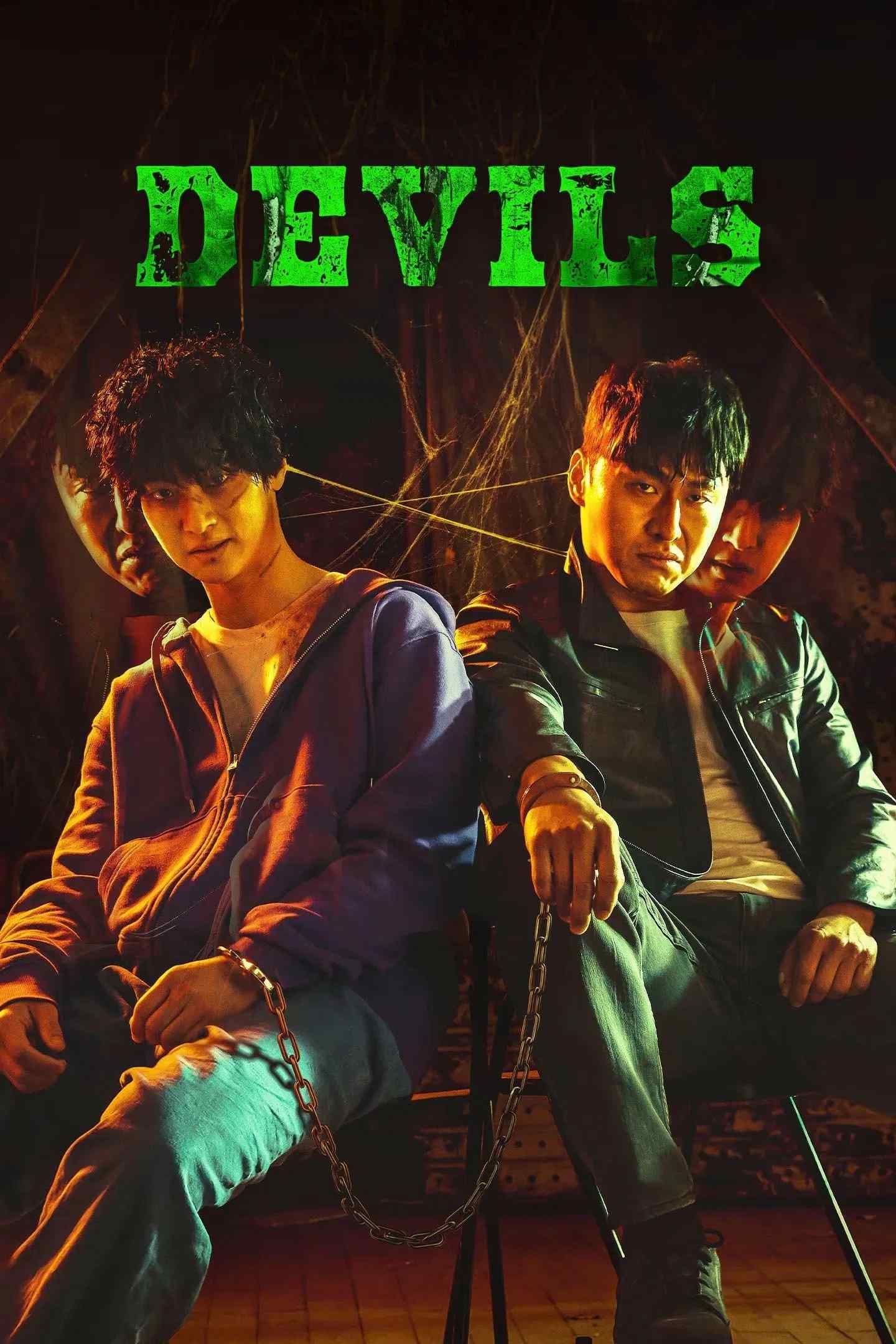 Poster chính thức của phim Phim Giật Gân, Phim Hình Sự "Thanh Tra Sát Nhân" (Devils - 2023), với sự tham gia của diễn viên Jang Dong-yoon và Oh Dae-hwan.