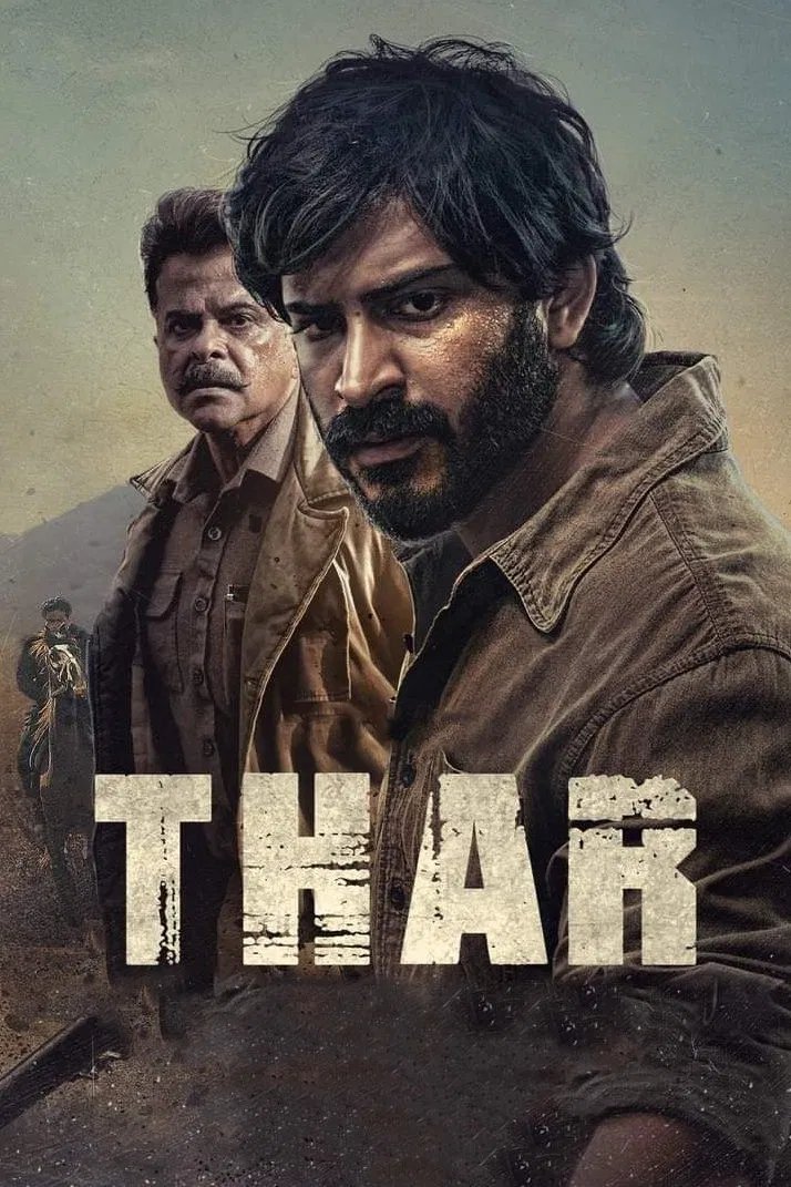 Poster chính thức của phim Phim Miền Tây, Phim Hành Động "Thar" (Thar - 2022), với sự tham gia của diễn viên Anil Kapoor và Harshvardhan Kapoor.