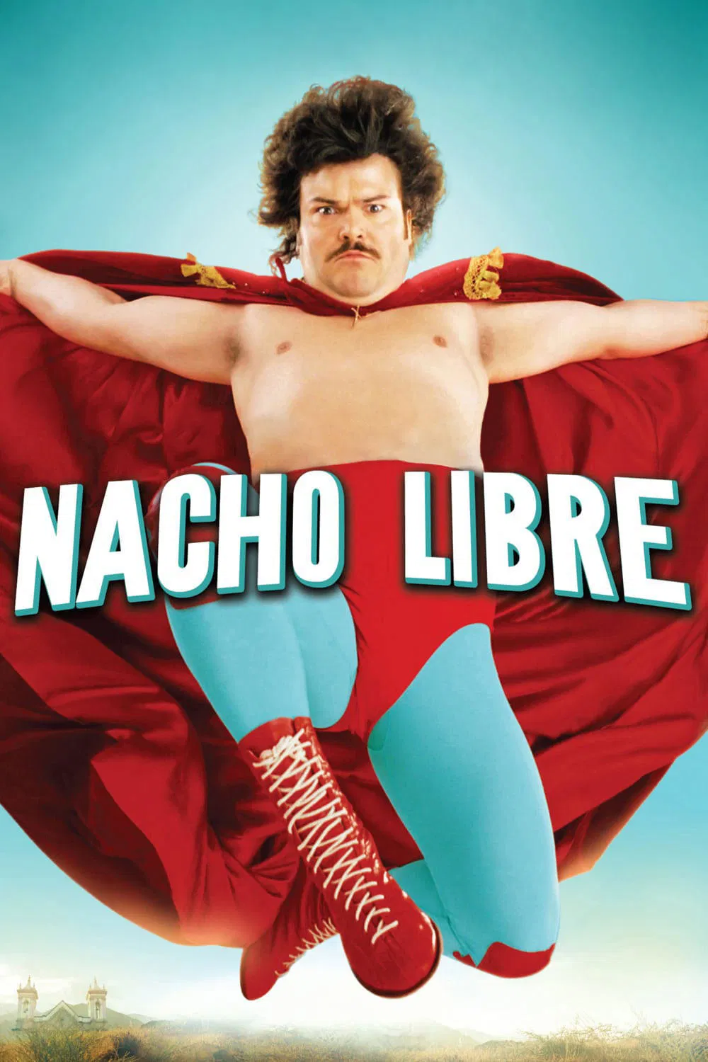 Poster chính thức của phim Phim Hài "Thầy Tu Đô Vật" (Nacho Libre - 2006), với sự tham gia của diễn viên Jack Black và Ana de la Reguera.