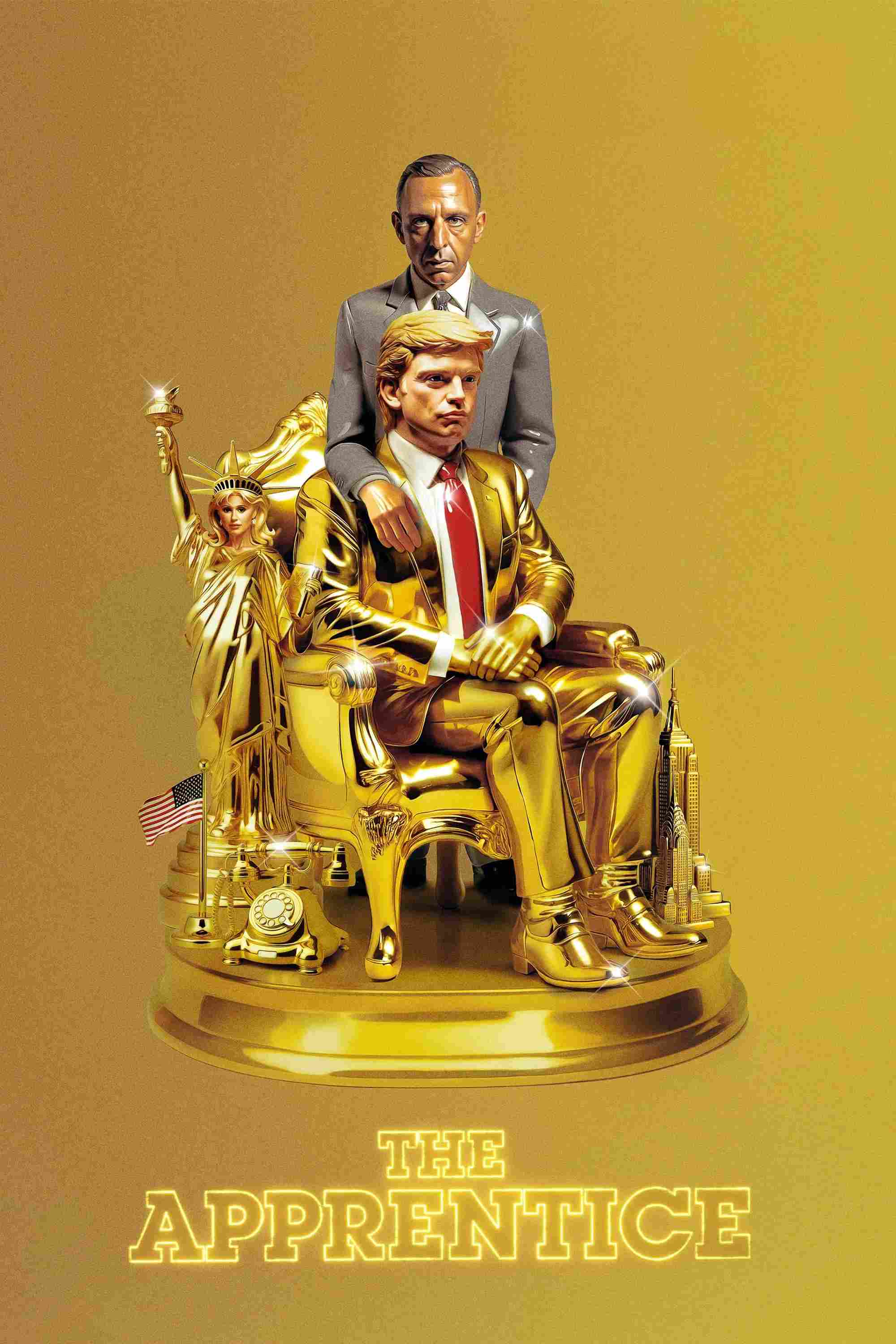 Poster chính thức của phim Phim Lịch Sử, Phim Tâm Lý "The Apprentice" (The Apprentice - 2024), với sự tham gia của diễn viên Sebastian Stan và Jeremy Strong.
