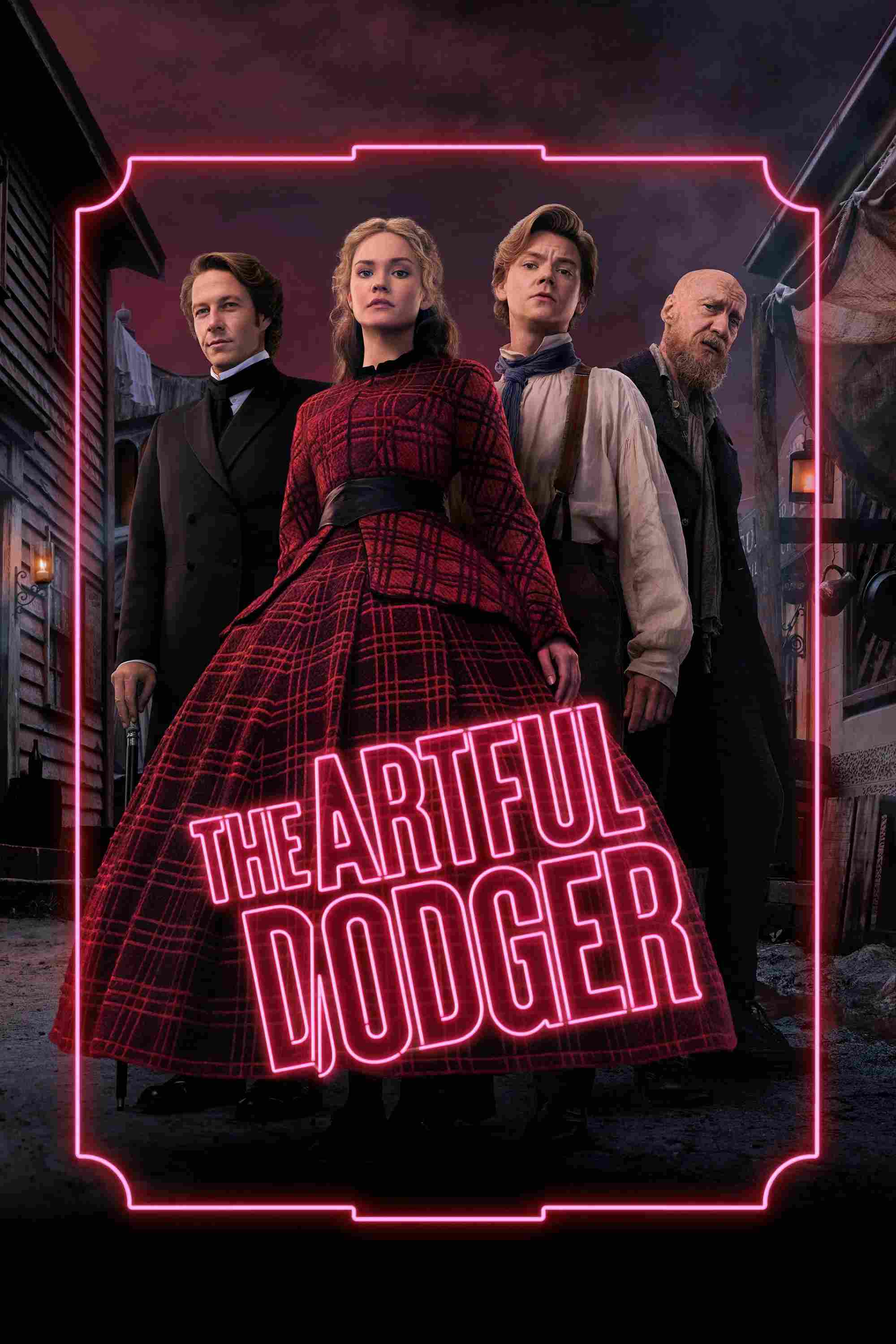 Poster chính thức của phim Phim Tâm Lý, Phim Hình Sự "Cáo Tinh Ranh" (The Artful Dodger - 2023), với sự tham gia của diễn viên Thomas Brodie-Sangster và David Thewlis.