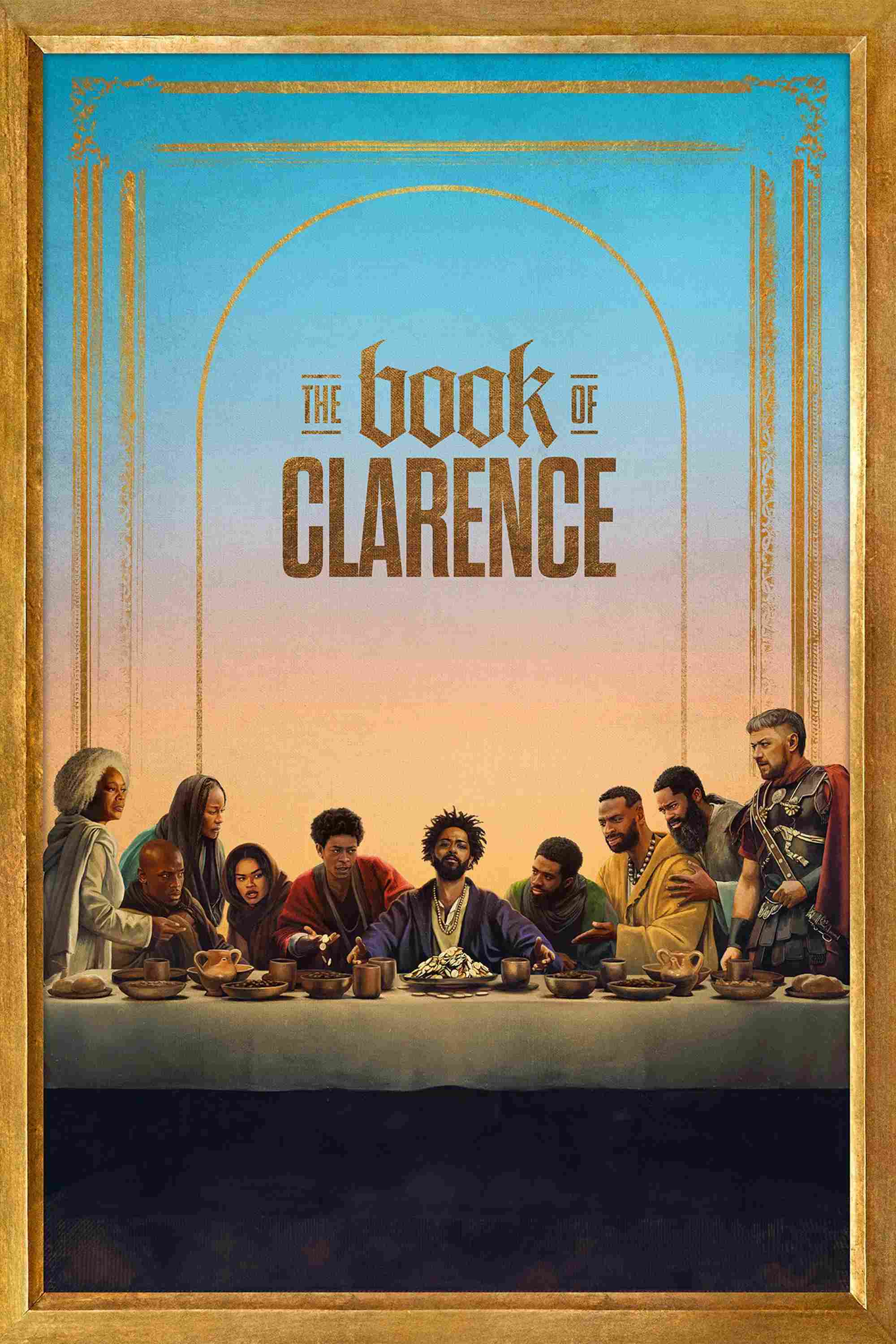 Poster chính thức của phim Phim Phiêu Lưu, Phim Hài "The Book of Clarence" (The Book of Clarence - 2024), với sự tham gia của diễn viên LaKeith Stanfield và Omar Sy.