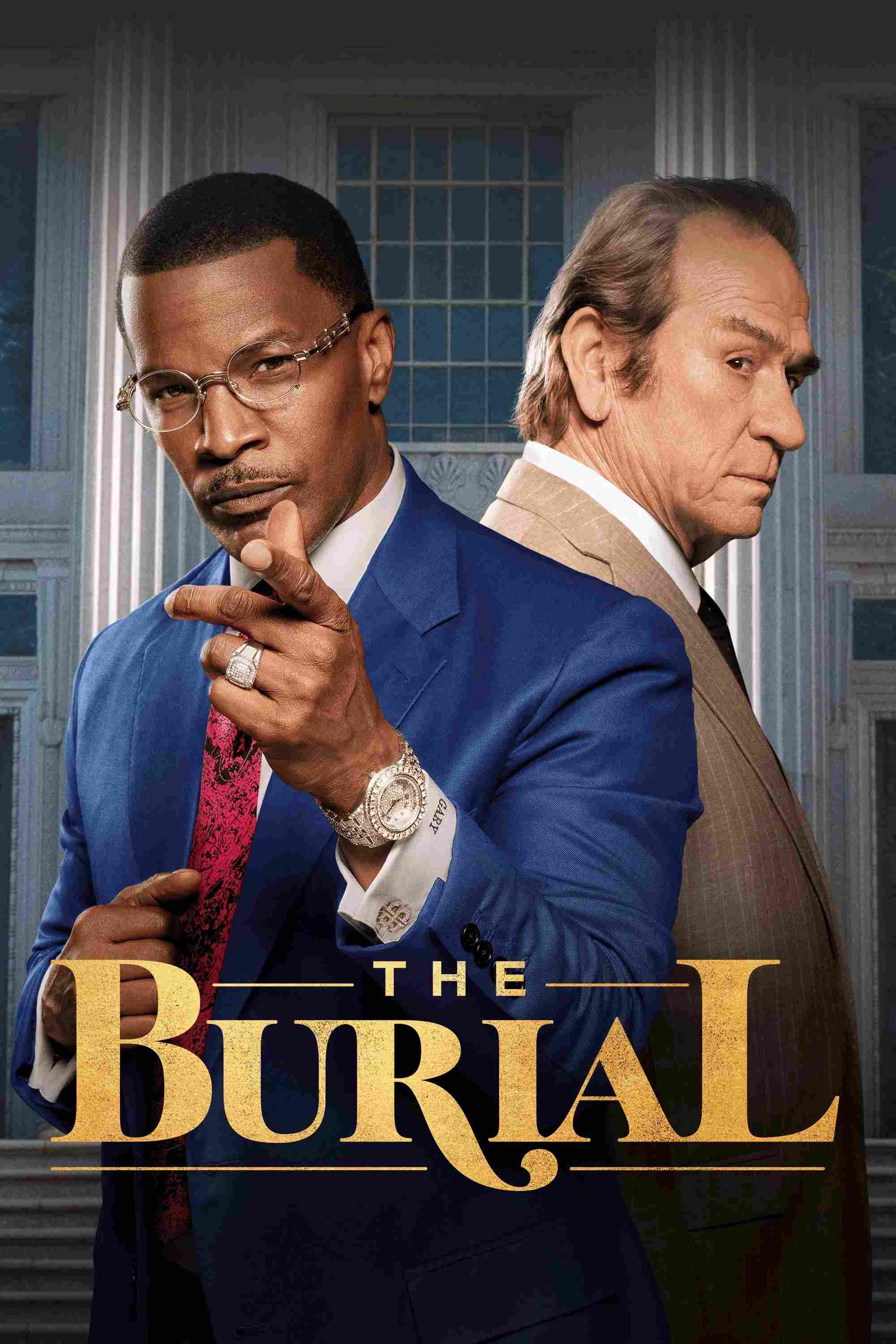 Poster chính thức của phim Phim Tâm Lý, Phim Lịch Sử "The Burial" (The Burial - 2023), với sự tham gia của diễn viên Tommy Lee Jones và Jamie Foxx.