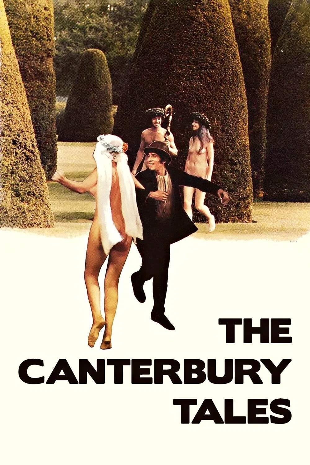 Poster chính thức của phim Phim Hài, Phim Lịch Sử "The Canterbury Tales" (The Canterbury Tales - 1972), với sự tham gia của diễn viên Hugh Griffith và Laura Betti.