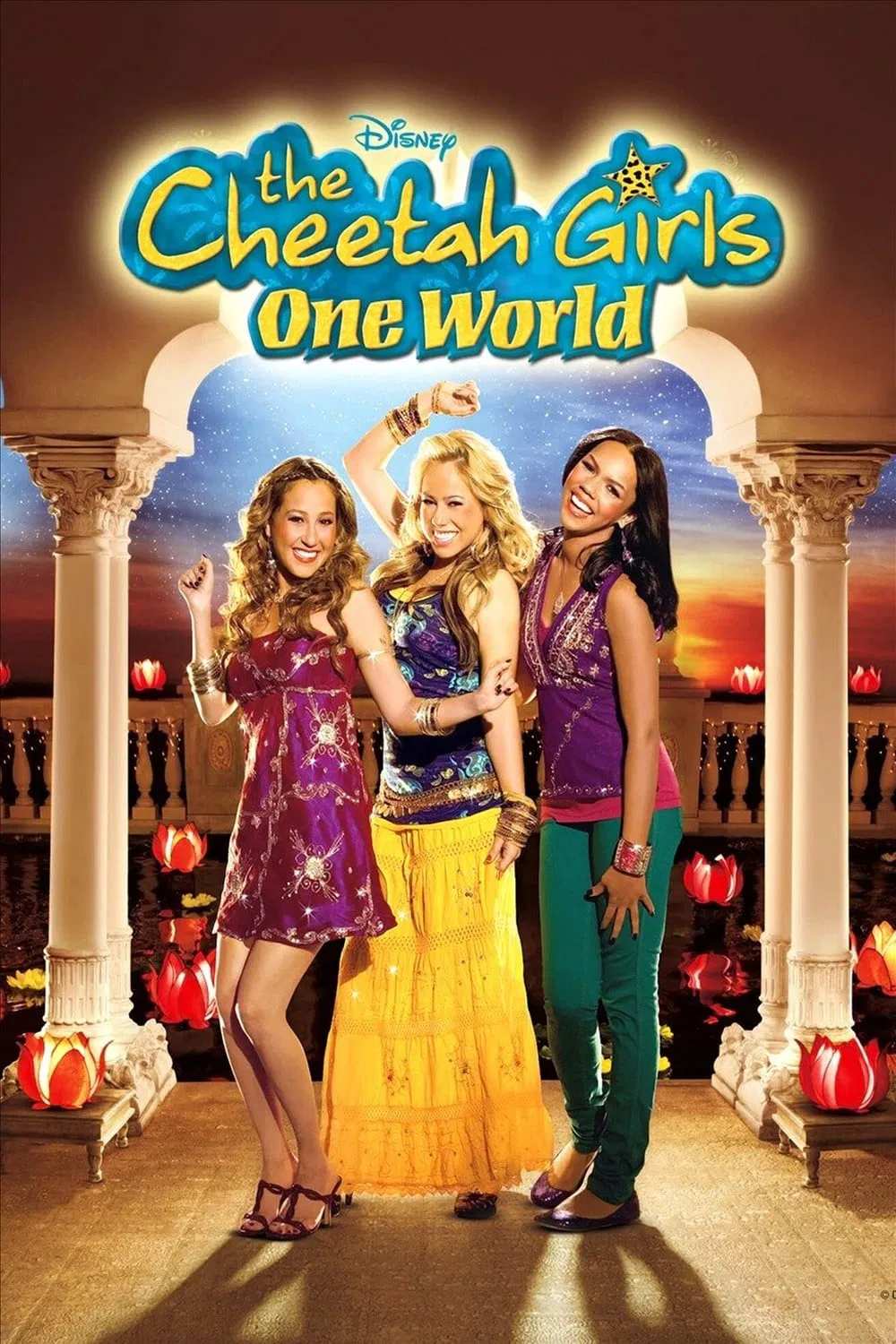 Poster chính thức của phim Phim Gia Đình, Phim Hài "The Cheetah Girls: One World" (The Cheetah Girls: One World - 2008), với sự tham gia của diễn viên Adrienne Bailon-Houghton và Sabrina Bryan.