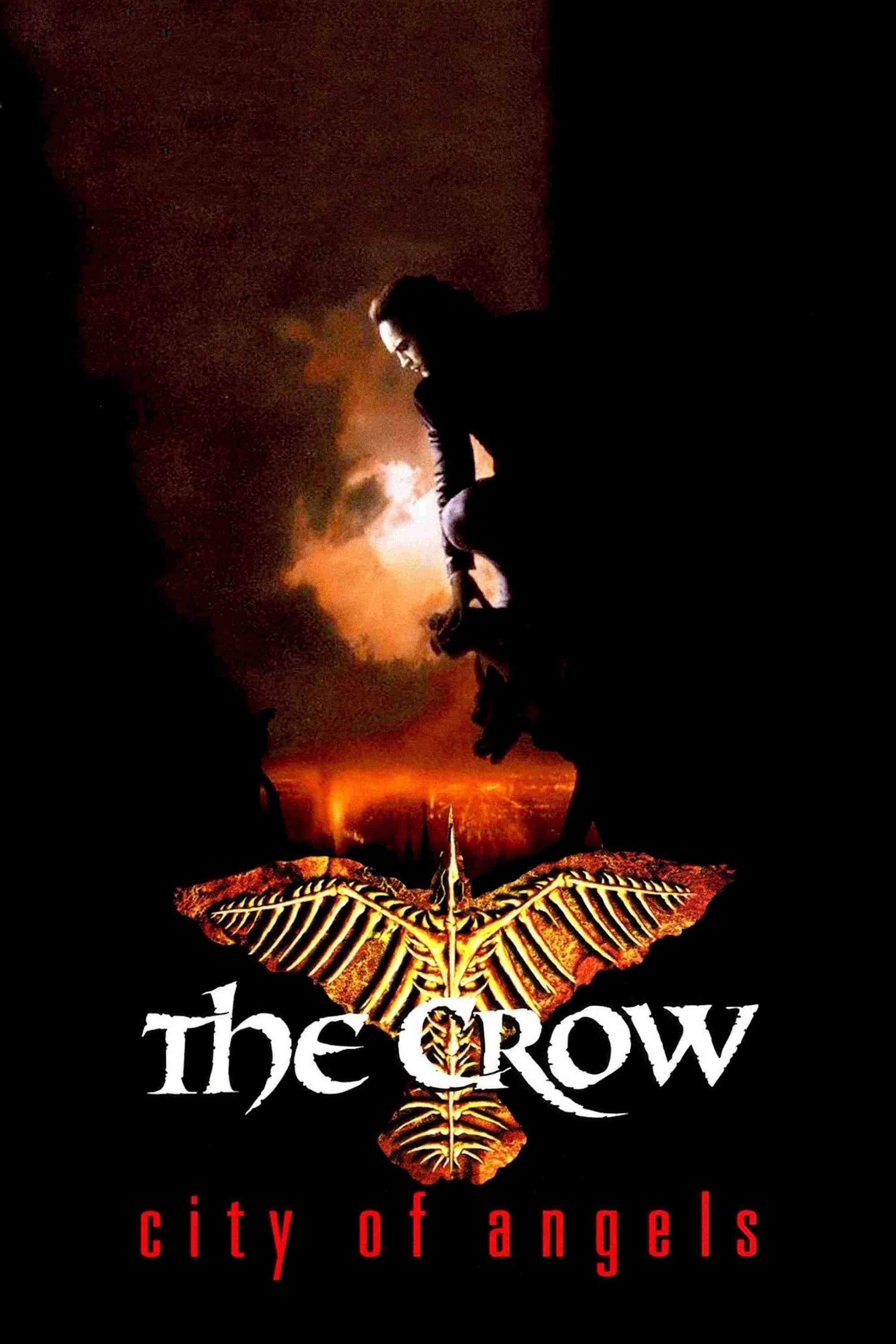 Poster chính thức của phim Phim Hành Động, Phim Giả Tượng "The Crow: City of Angels" (The Crow: City of Angels - 1996), với sự tham gia của diễn viên Vincent Perez và Mia Kirshner.