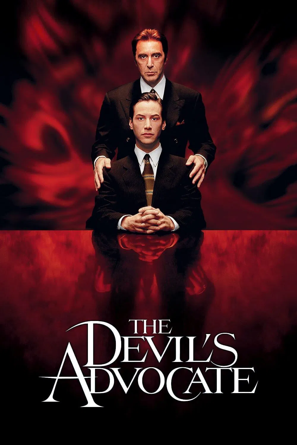 Poster chính thức của phim Phim Tâm Lý, Phim Bí Ẩn "The Devil's Advocate" (The Devil's Advocate - 1997), với sự tham gia của diễn viên Keanu Reeves và Al Pacino.