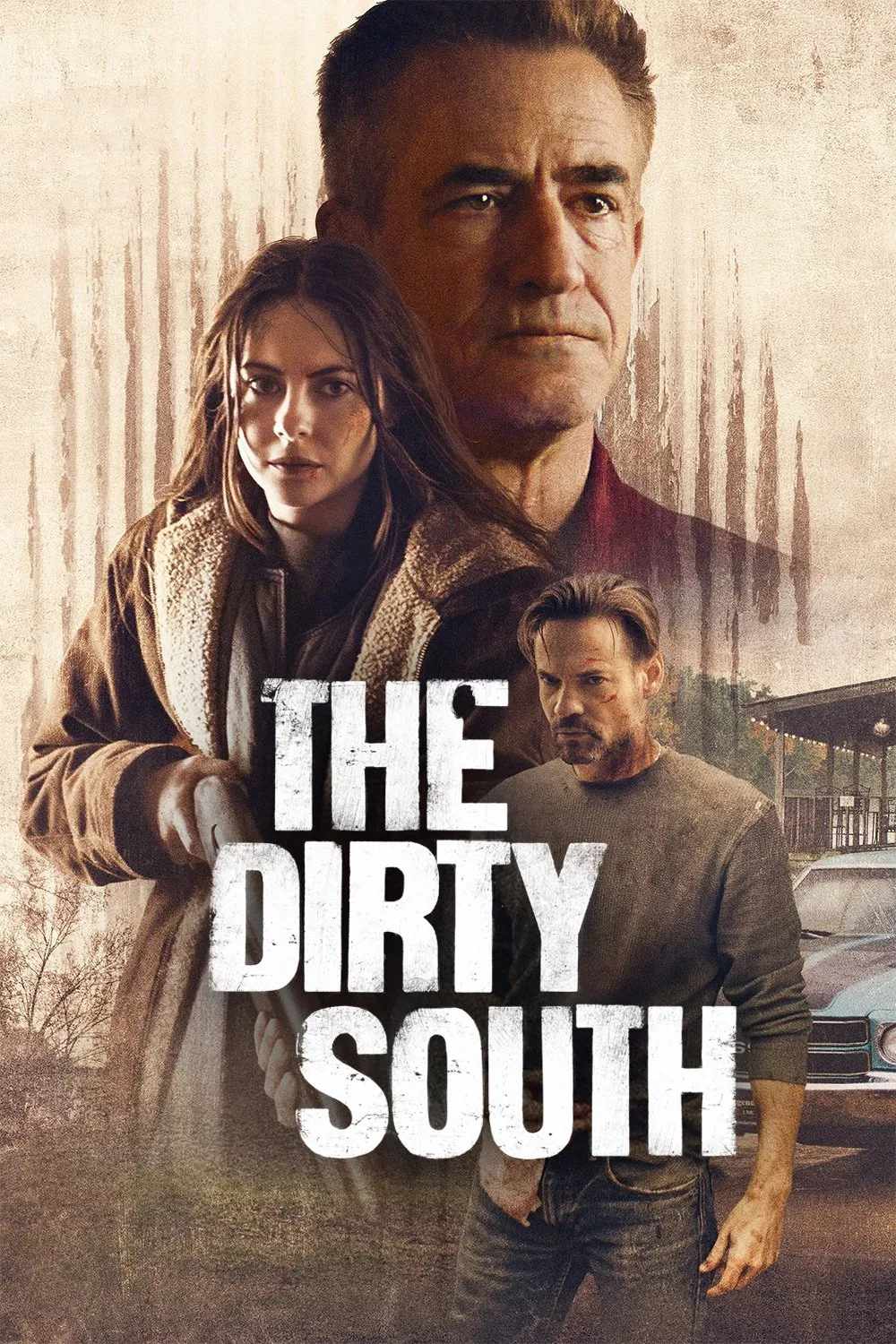 Poster chính thức của phim Phim Hành Động, Phim Hình Sự "The Dirty South" (The Dirty South - 2023), với sự tham gia của diễn viên Willa Holland và Dermot Mulroney.
